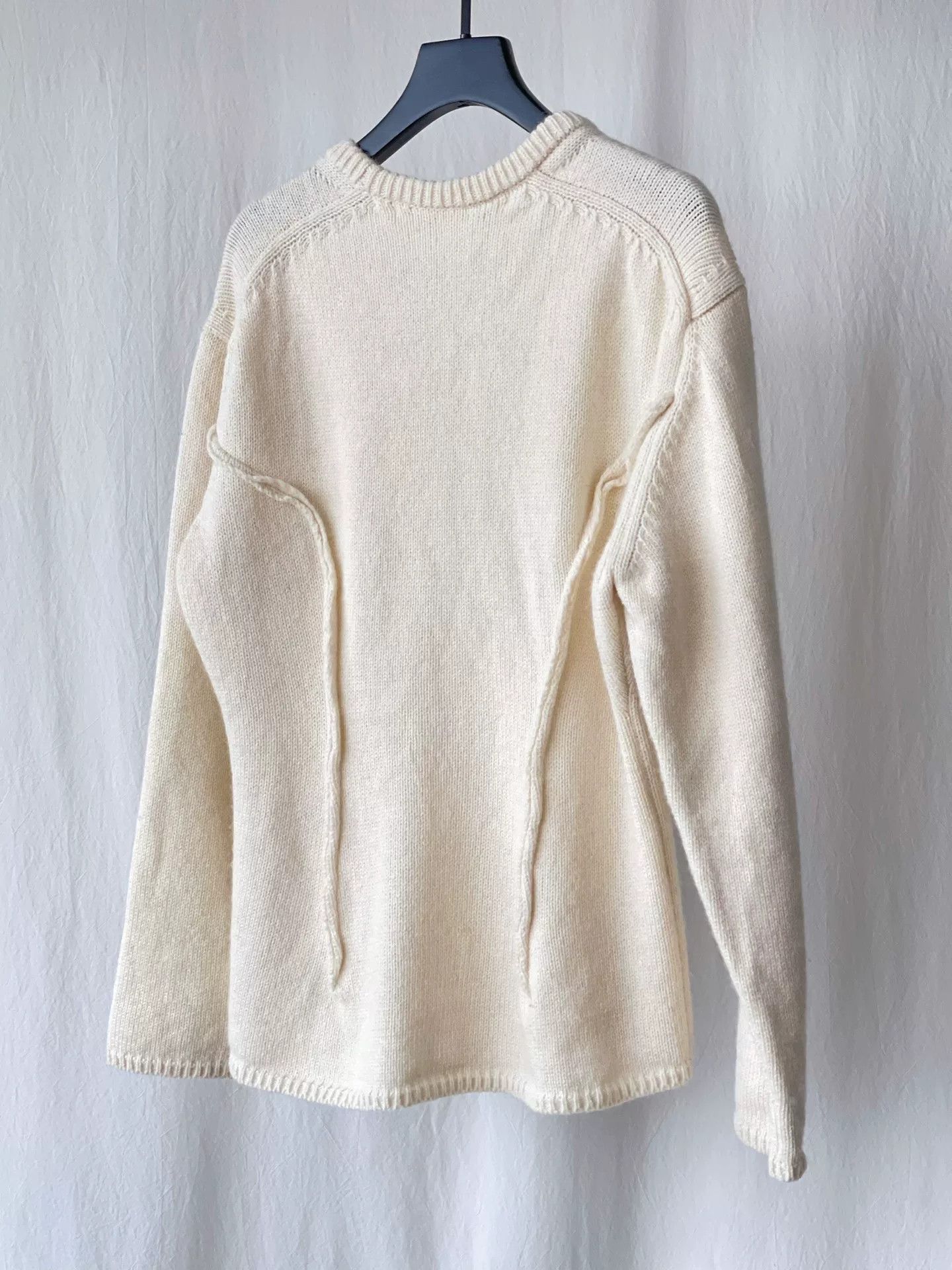 Comme des Garcons Cream Oversized Wool Sweater Size M / US 6-8 / IT 42-44 - 6 Thumbnail