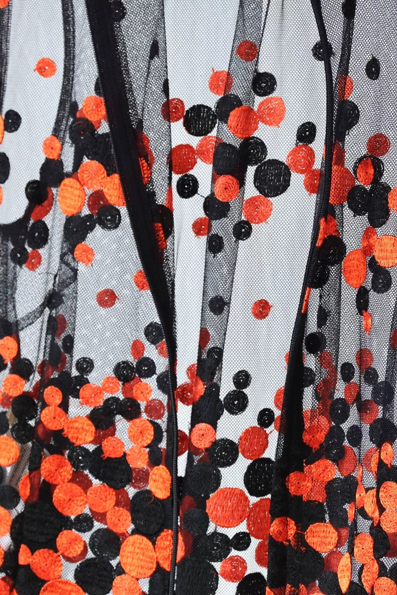 Rei Kawakubo CDG Robe Black Red Dot Mesh Top Size S / US 4 / IT 40 - 7 Thumbnail