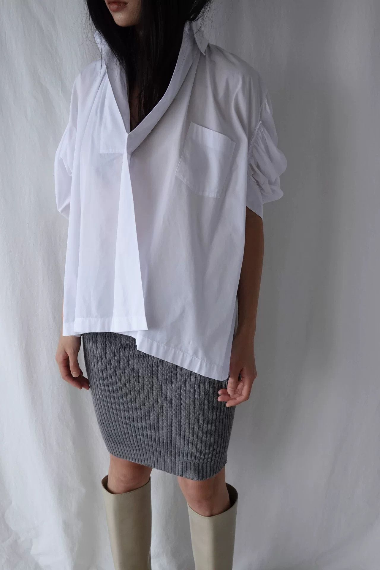 Issey Miyake Issey Miyake Ribbed Knit Skirt Size 24" / US 00 / IT 34 - 2 Thumbnail