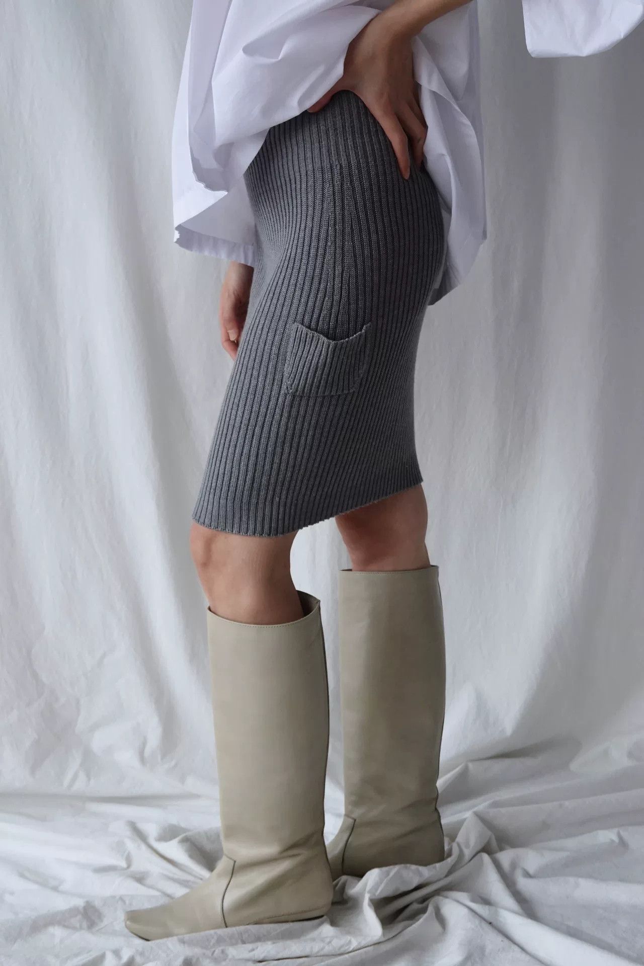 Issey Miyake Issey Miyake Ribbed Knit Skirt Size 24" / US 00 / IT 34 - 4 Thumbnail
