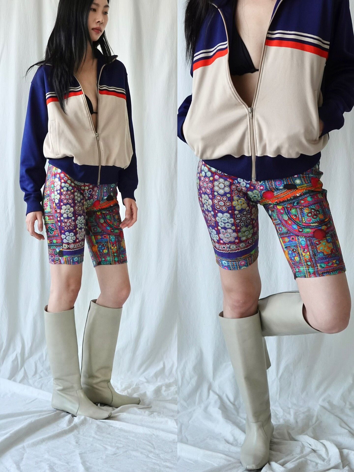 Comme des Garcons Colorful Cotton Shorts with Ethnic Print Size 24" / US 00 / IT 34 - 3 Thumbnail