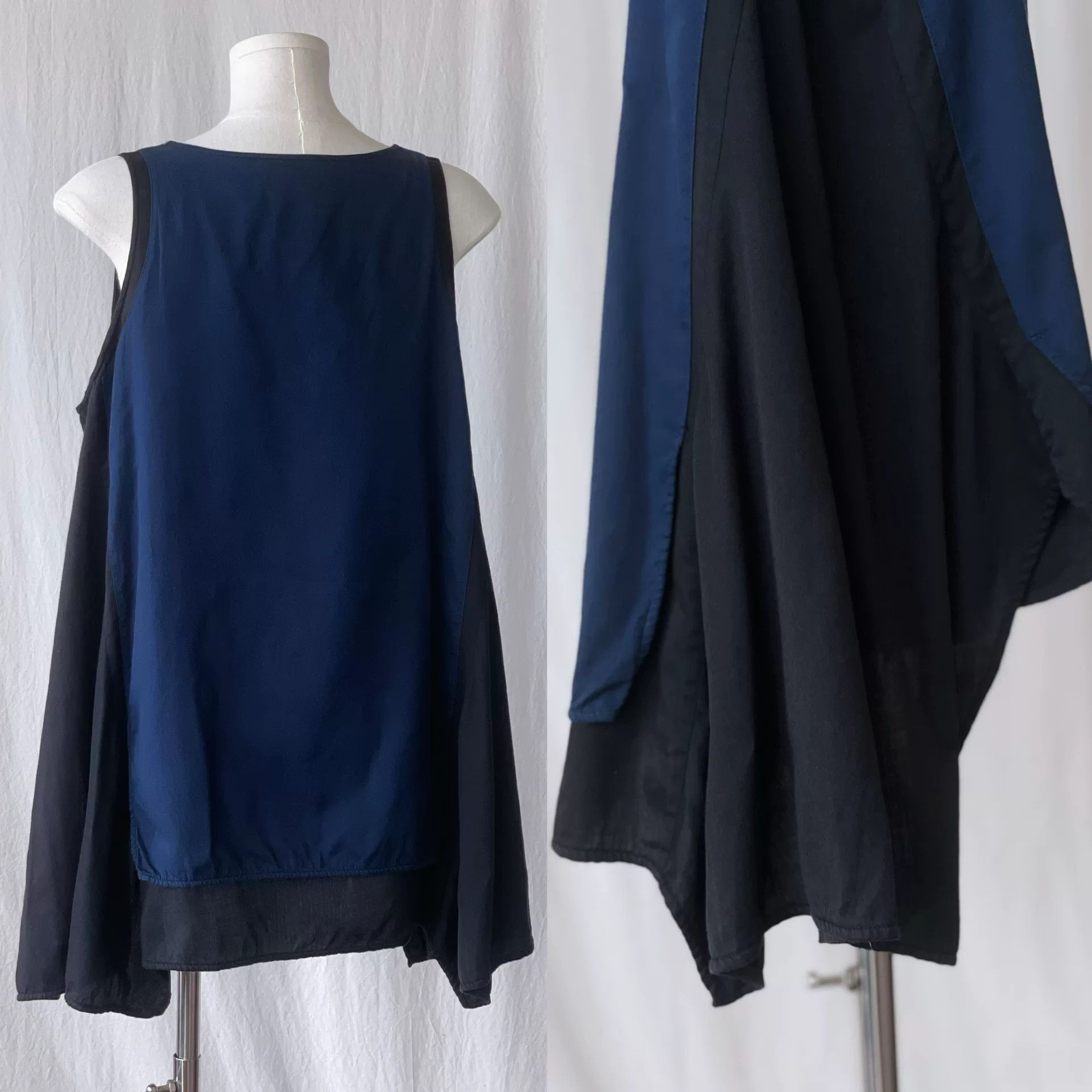 Y's Y's Navy Blue Sleeveless Top Size S / US 4 / IT 40 - 6 Thumbnail