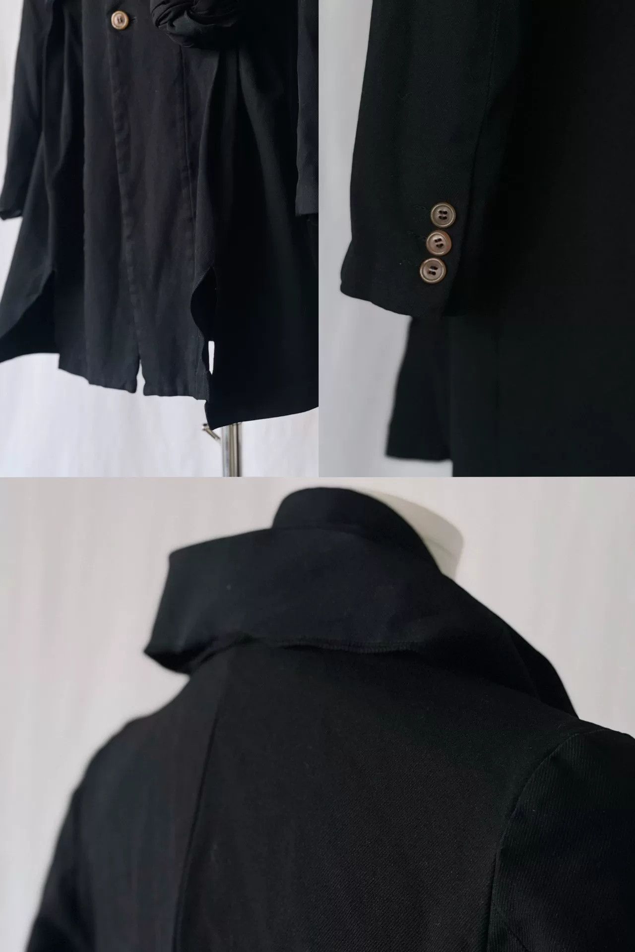 Comme des Garcons CDG Black Tailored Jacket with Cutouts Size XS / US 0-2 / IT 36-38 - 8 Thumbnail