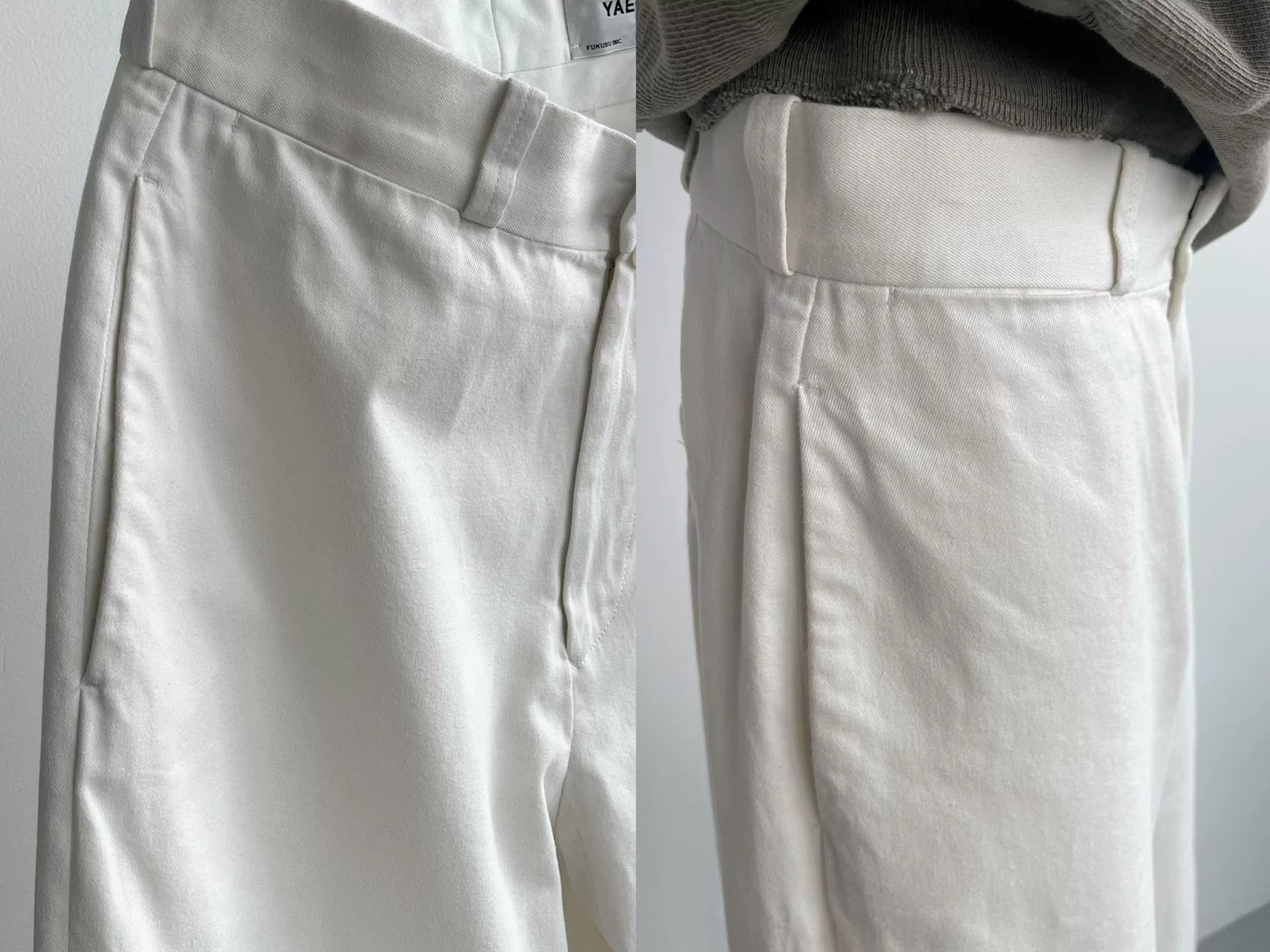YAECA White Wide-Leg Chino Pants Size US 28 / EU 44 - 9 Thumbnail