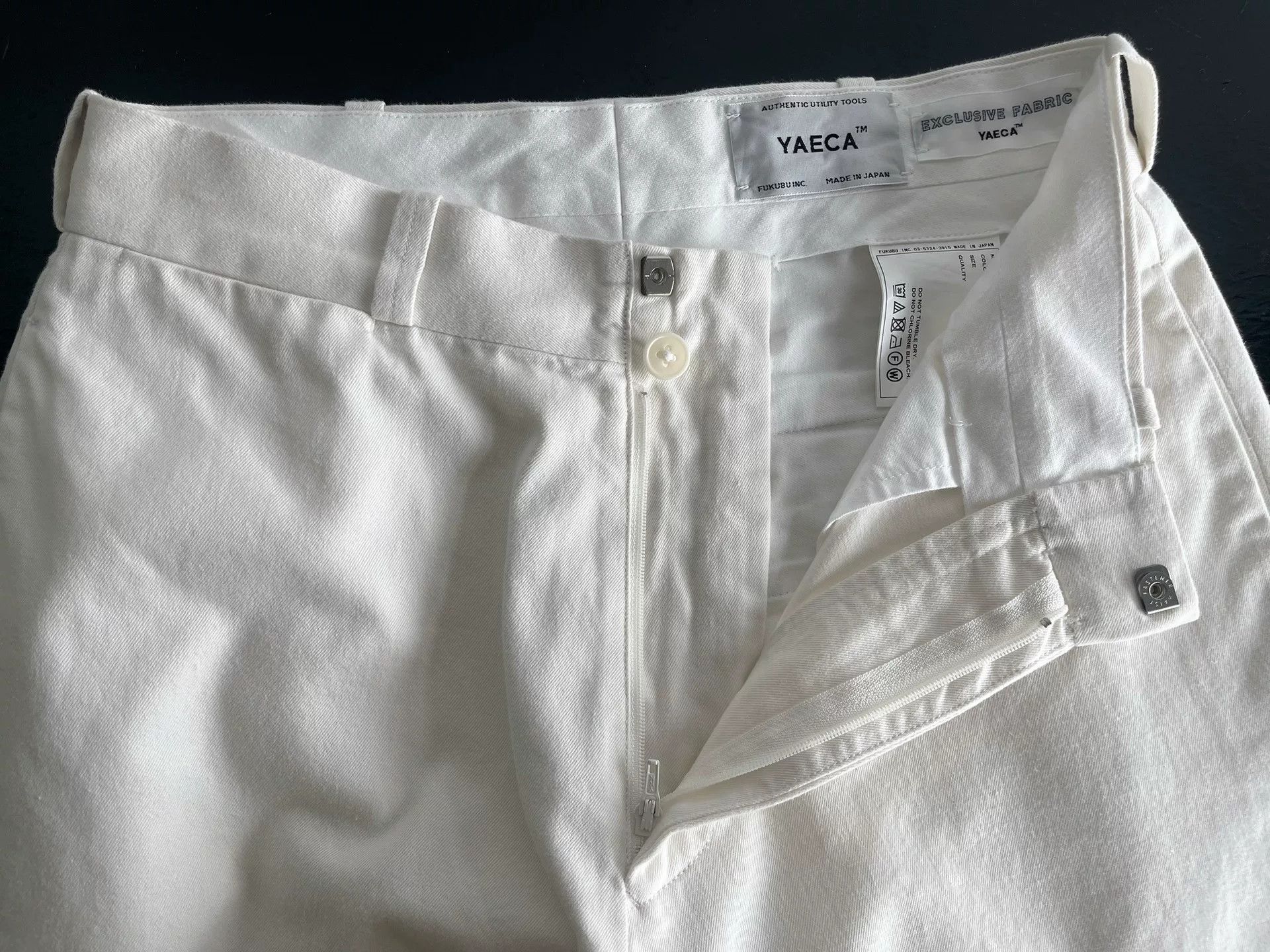 YAECA White Wide-Leg Chino Pants Size US 28 / EU 44 - 5 Thumbnail