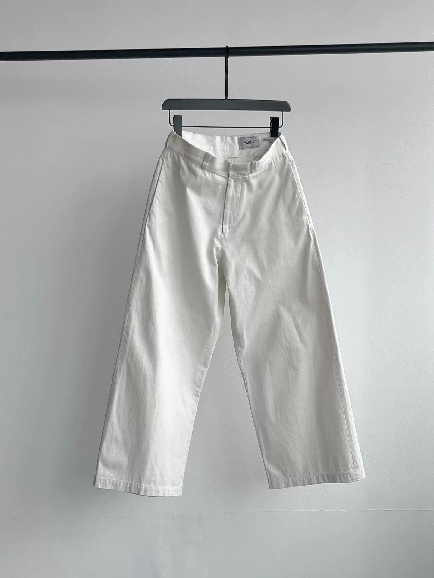 YAECA White Wide-Leg Chino Pants Size US 28 / EU 44 - 2 Thumbnail