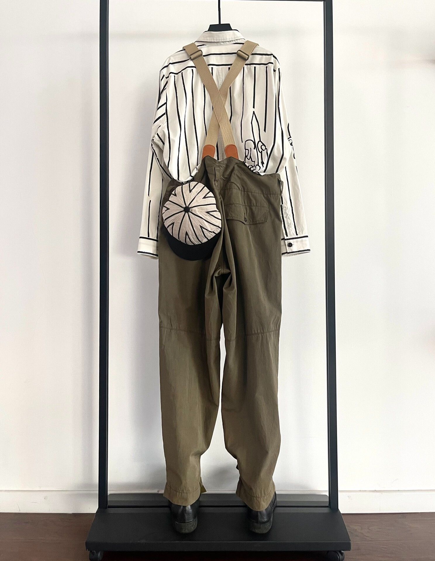 Y's Y's Yamamoto Green Work Pants with Suspenders Size US 30 / EU 46 - 2 Thumbnail