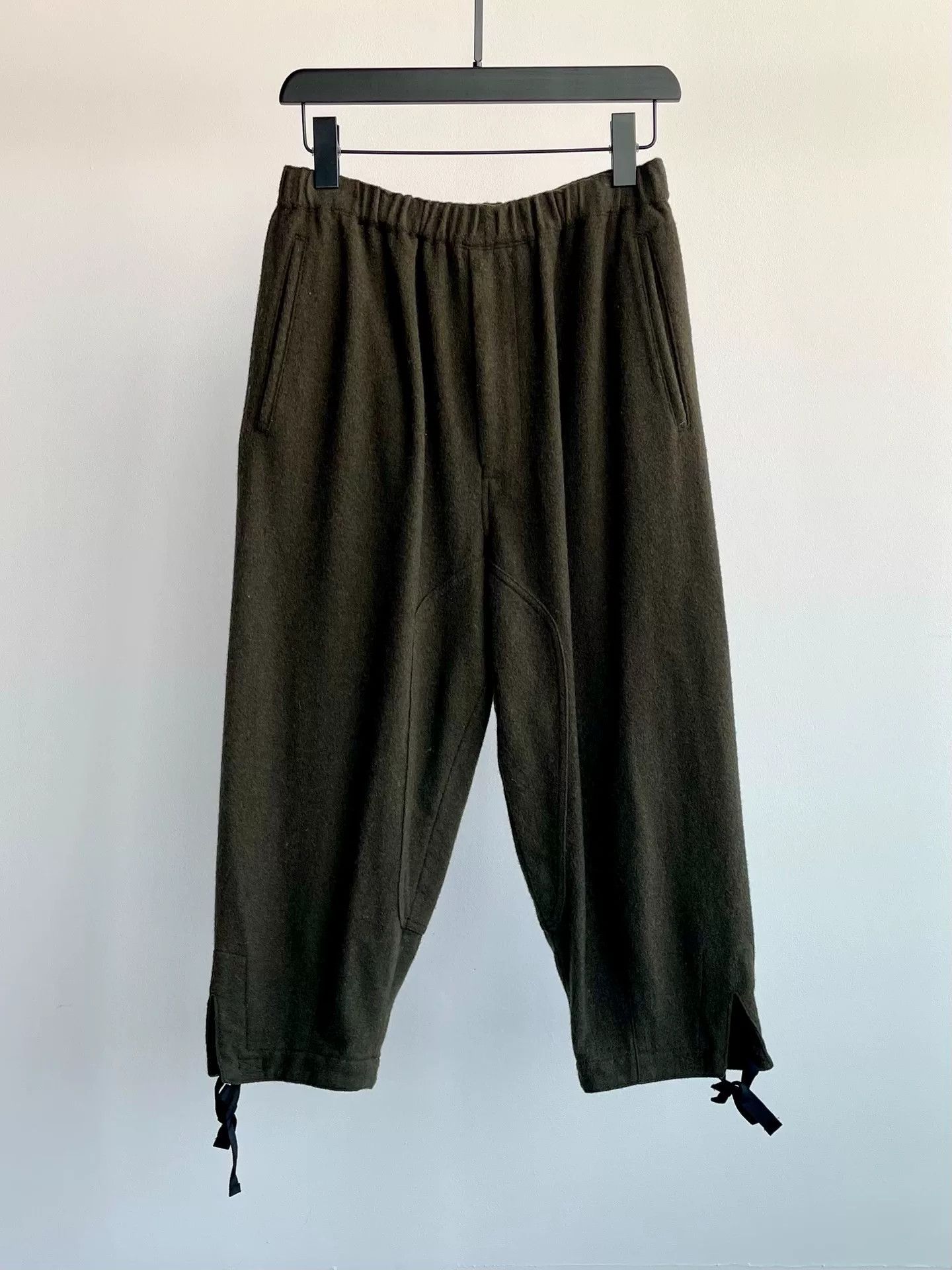Comme des Garcons Black Military Style Wool Tapered Pants Size US 26 / EU 42 - 2 Thumbnail