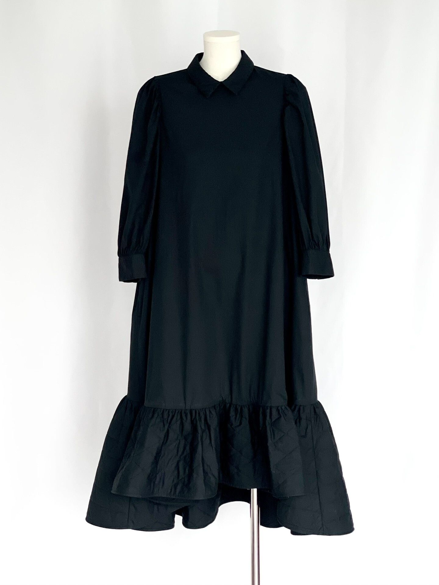 RIPVANWINKLE Quilted Black Puff Hem Dress Size M / US 6-8 / IT 42-44 - 3 Thumbnail