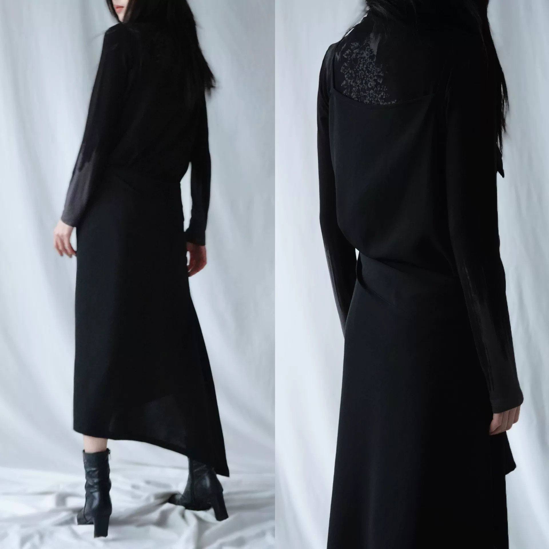 Limi Feu LimiFeu Asymmetrical Black Dress with Straps Size S / US 4 / IT 40 - 3 Thumbnail