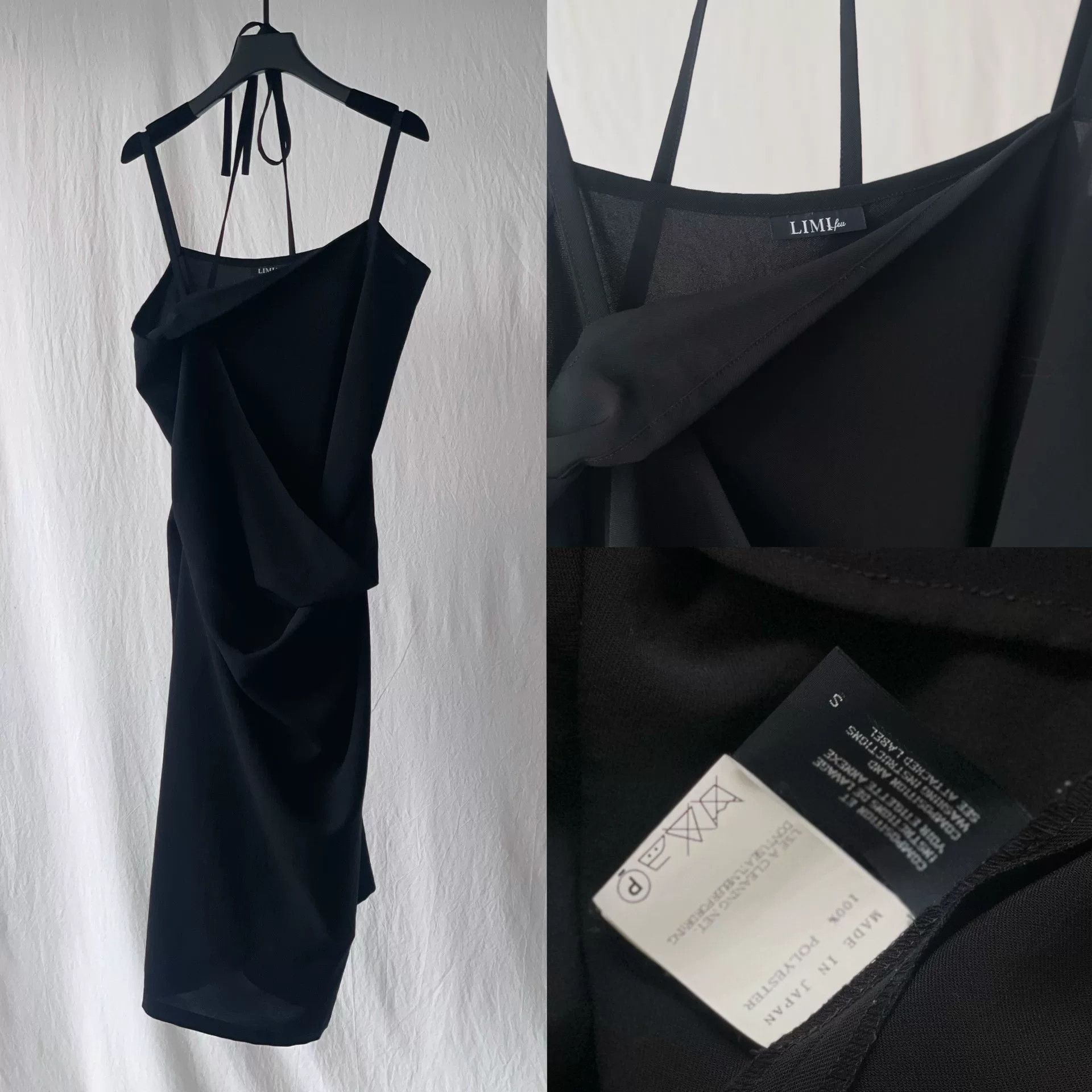 Limi Feu LimiFeu Asymmetrical Black Dress with Straps Size S / US 4 / IT 40 - 8 Thumbnail