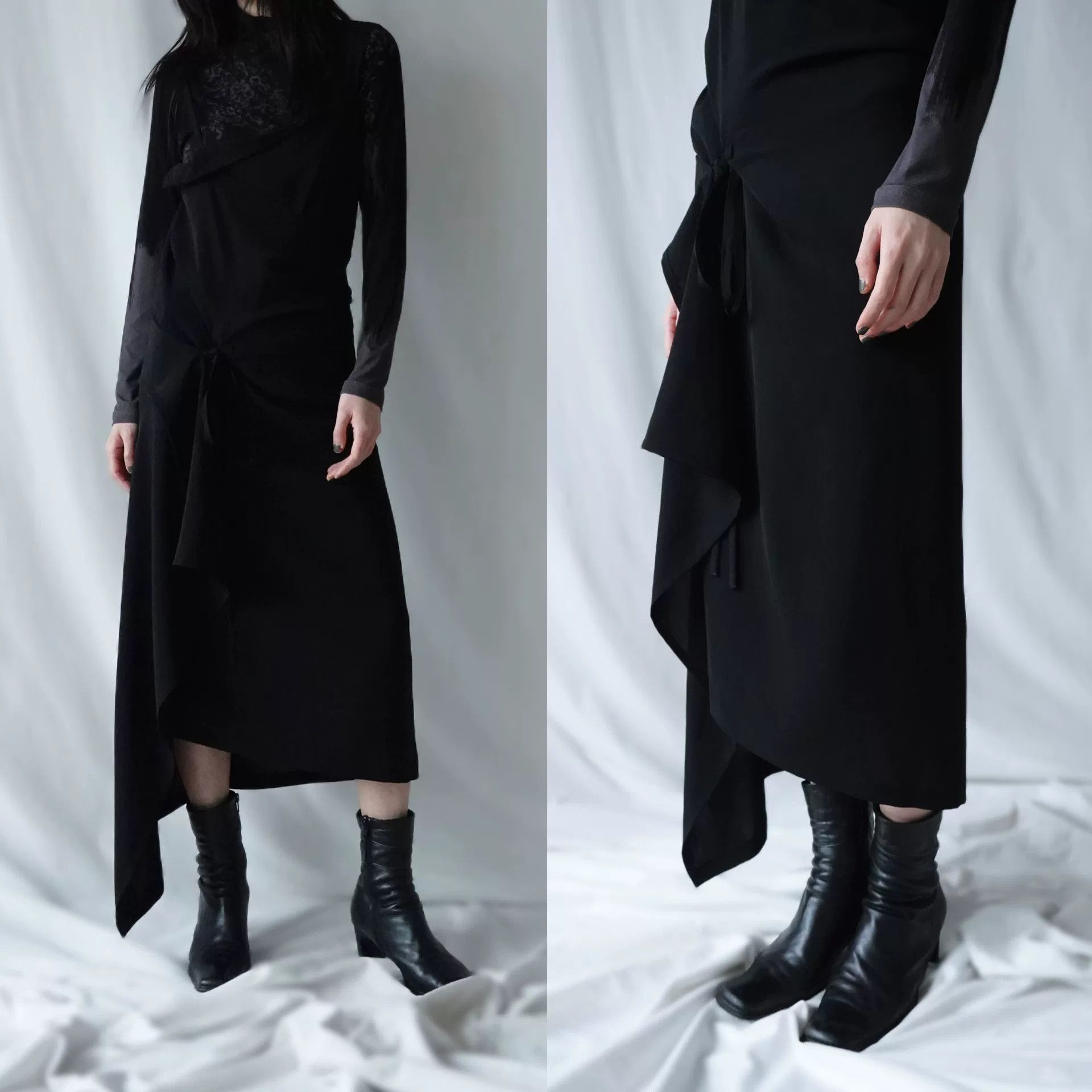 Limi Feu LimiFeu Asymmetrical Black Dress with Straps Size S / US 4 / IT 40 - 2 Thumbnail