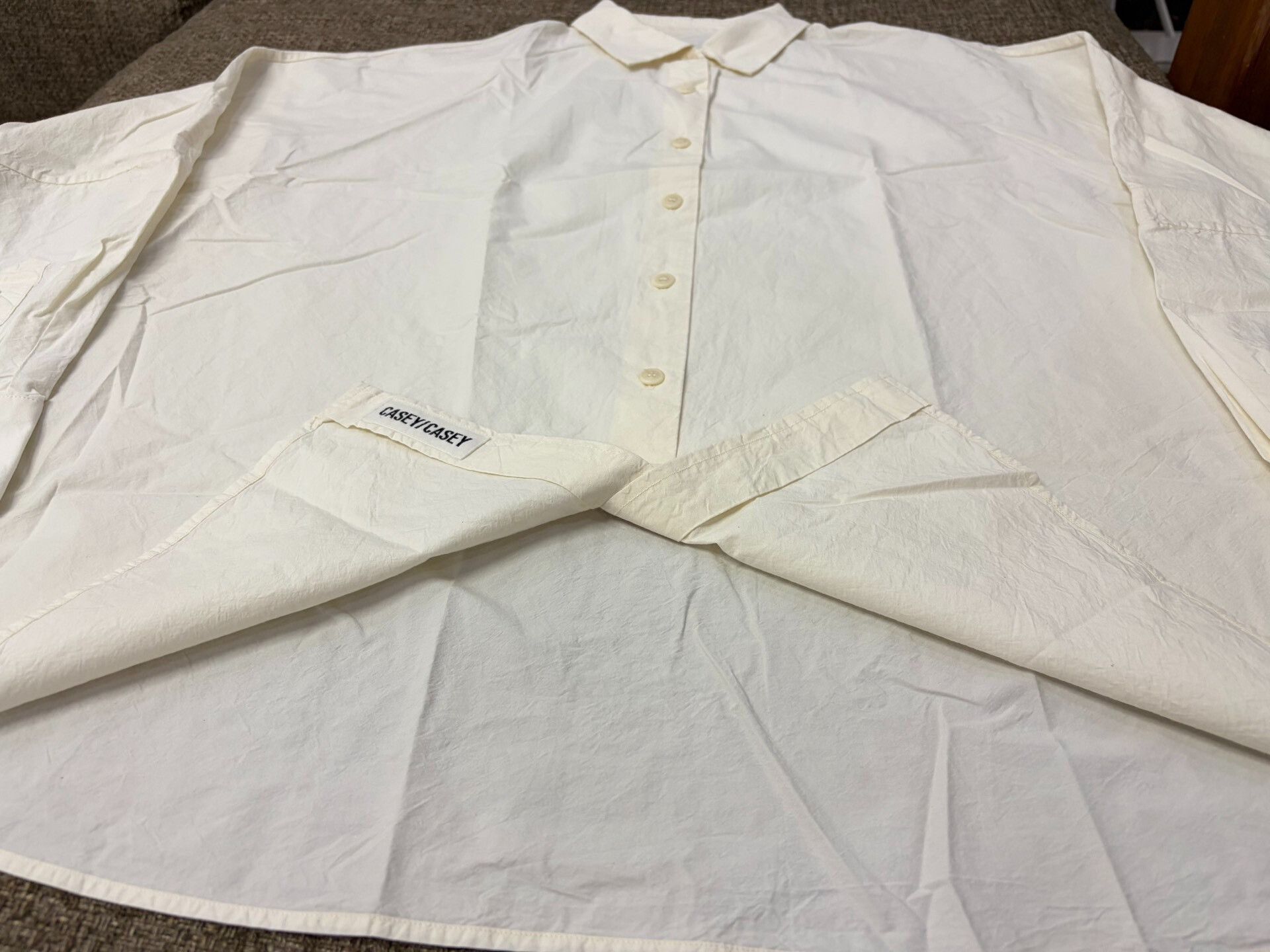Casey Casey Casey Casey Waga Wrinkled Cotton Shirt Size US S / EU 44-46 / 1 - 3 Thumbnail