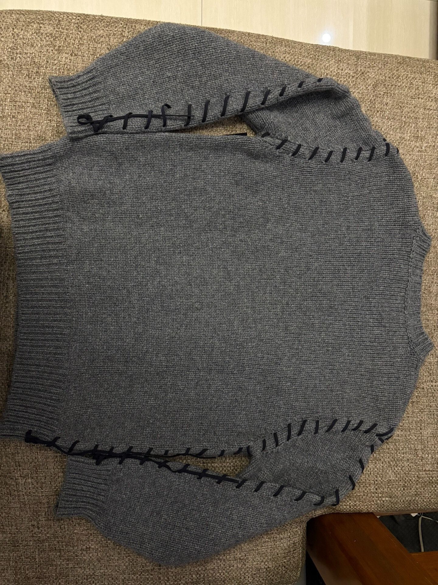DISCOVERED Discovered Knit Sweater with Contrast Stitching Size US M / EU 48-50 / 2 - 2 Thumbnail