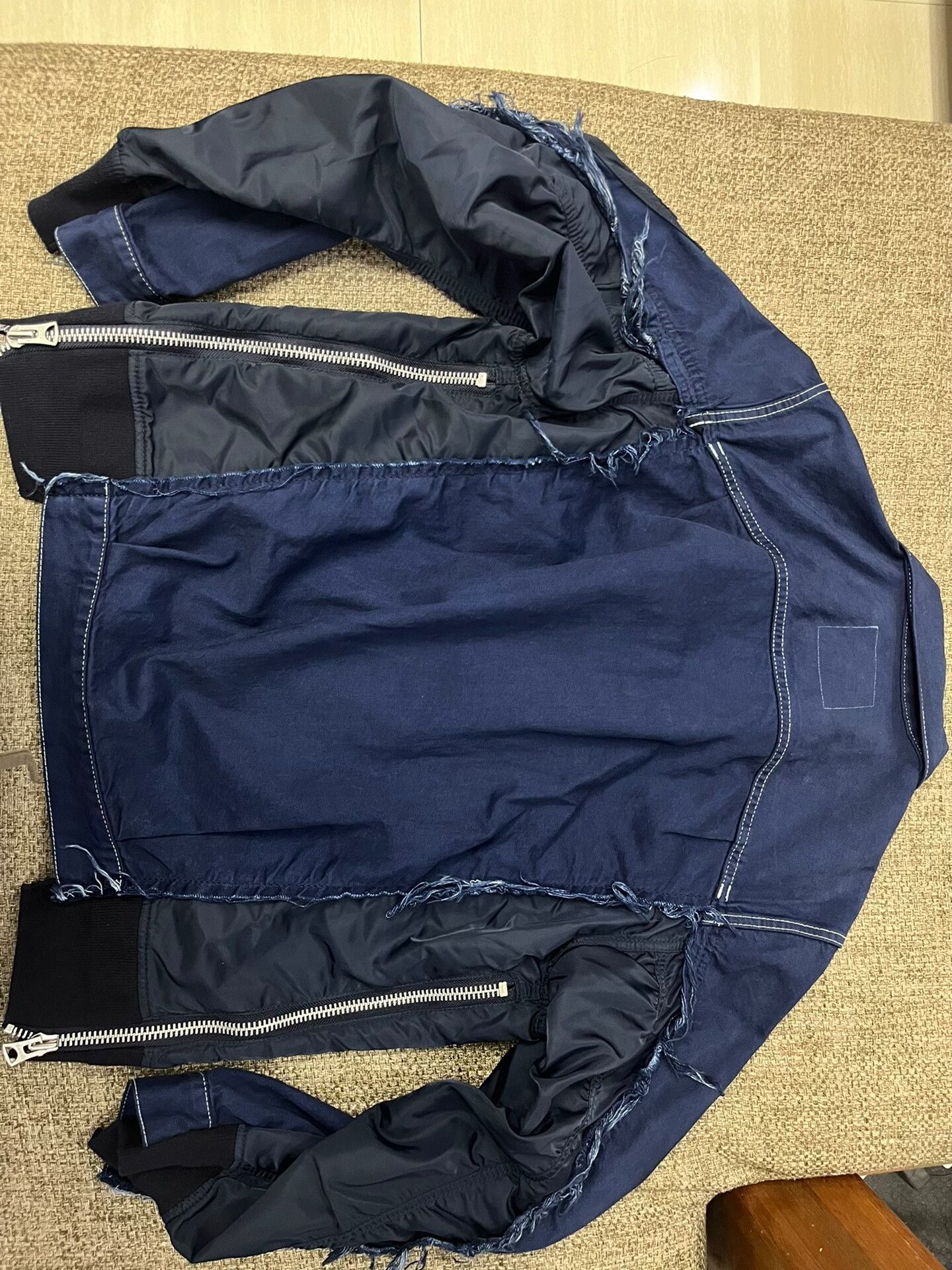 Sacai Sacai Denim Patchwork Flight Jacket Size US S / EU 44-46 / 1 - 3 Thumbnail