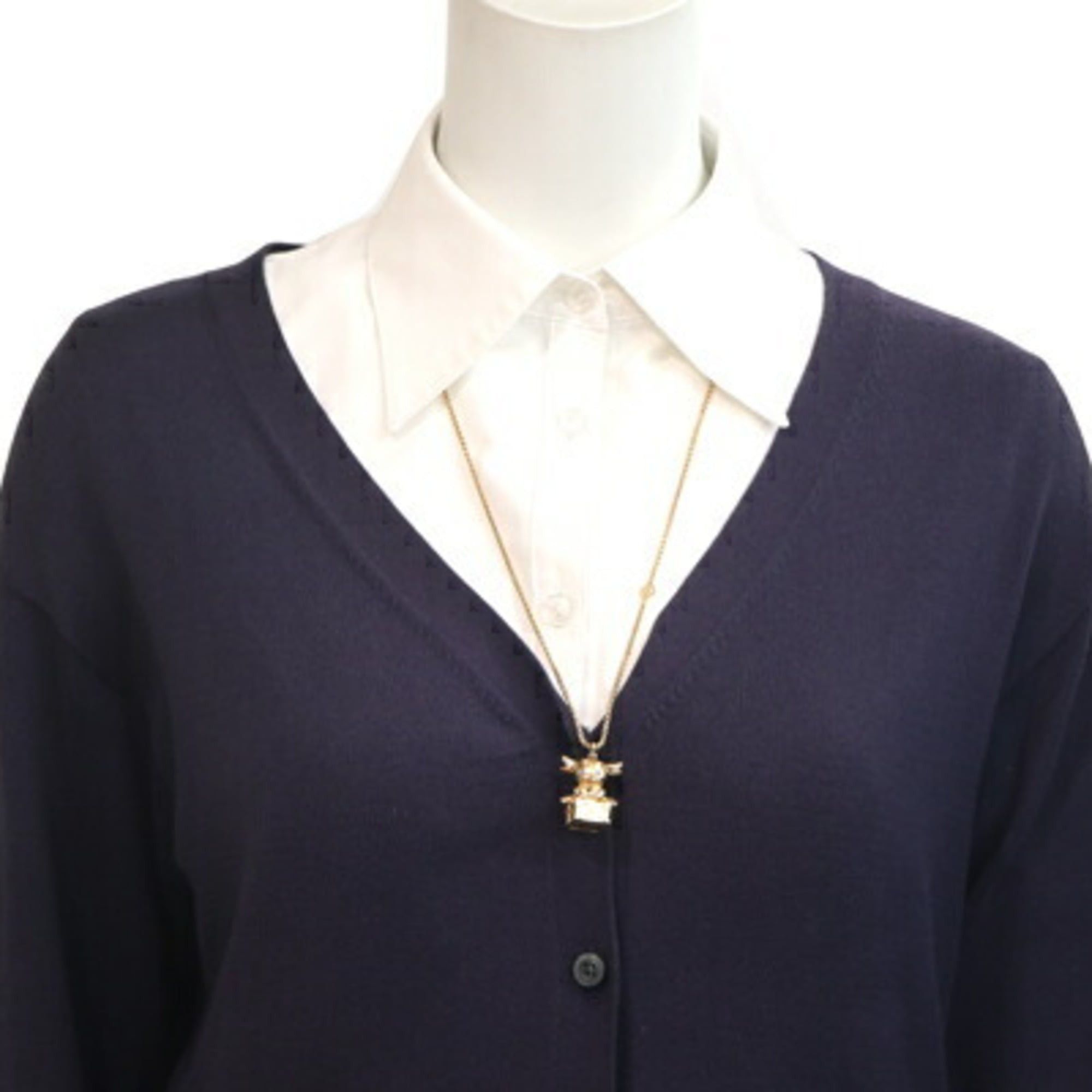 Louis Vuitton Louis Vuitton Necklace M80271 Gold Metal Rhinestone Pendant Long Chain Women's LOUIS VUITTON Size ONE SIZE - 5 Thumbnail