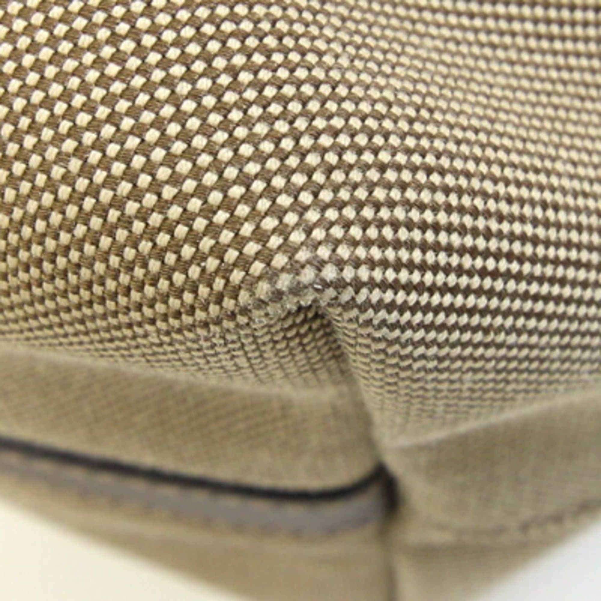 Prada Prada Handbag 1BA111 Beige Brown Canvas Leather Shoulder Ribbon Women's PRADA Size ONE SIZE - 5 Thumbnail