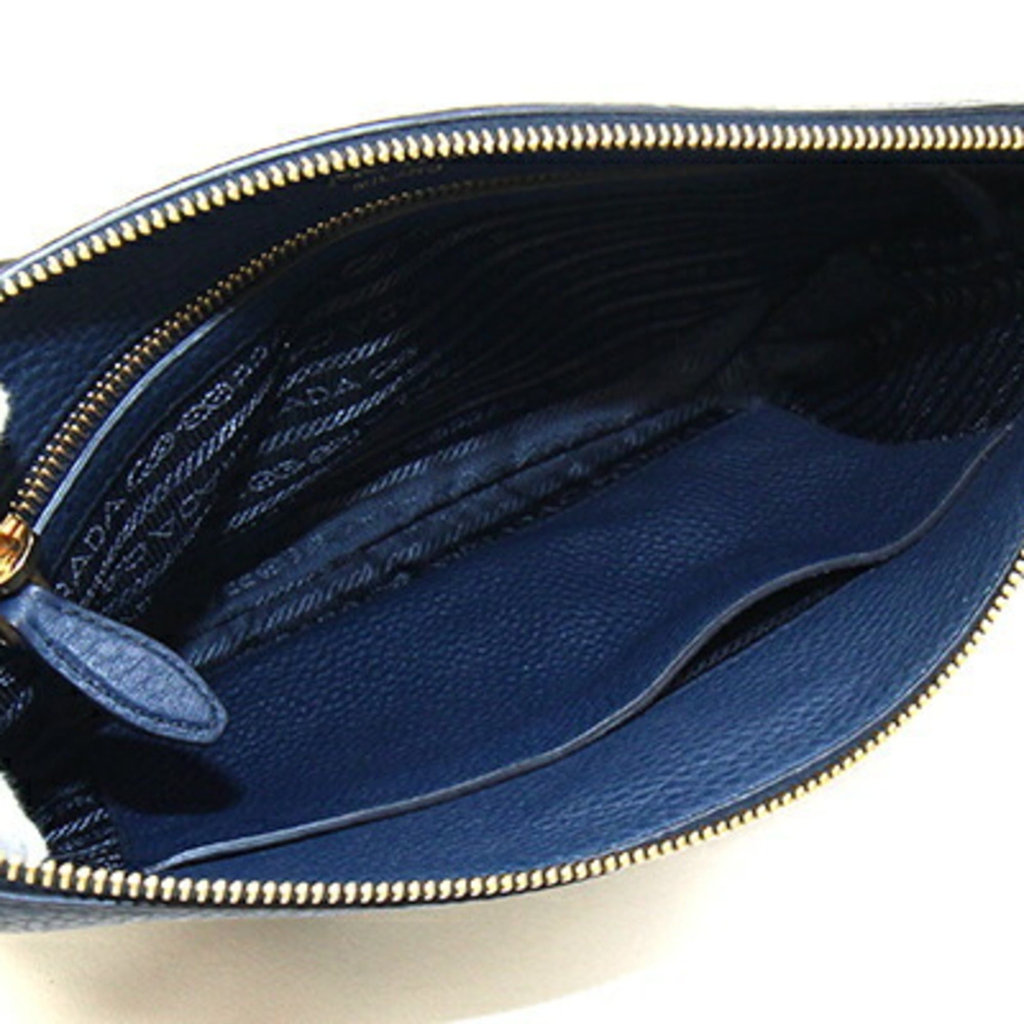 Prada Prada Shoulder Bag 1BH050 Navy Leather Crossbody for Women Size ONE SIZE - 3 Thumbnail