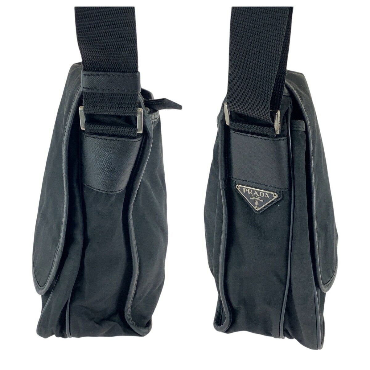 Prada Prada Prada Tessuto Triangle Logo Plate Nylon Shoulder Bag Textile Shoulder Bag V166 DUTY FREE for USA Size ONE SIZE - 8 Thumbnail
