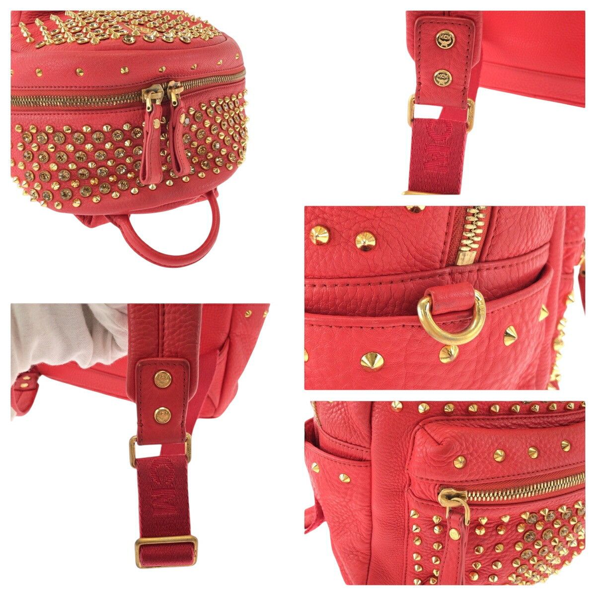 MCM MCM MCM Studs Leather Backpack Leather Backpack DUTY FREE for USA Size ONE SIZE - 5 Thumbnail