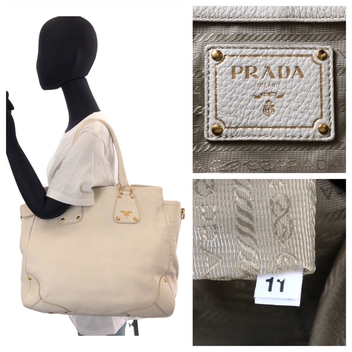 Prada Prada Prada Vitello Daino 2way Bag Leather Shoulder Bag DUTY FREE for USA Size ONE SIZE - 4 Thumbnail