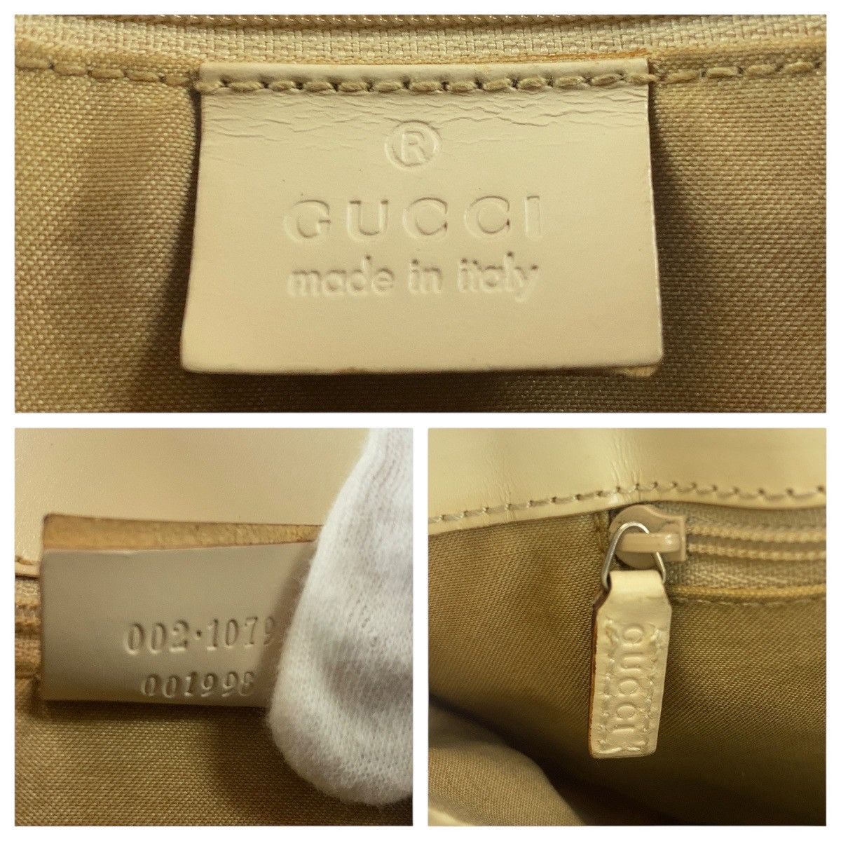 Gucci Gucci Gucci GG Canvas Leather Handbag Leather Tote Bag 002 1079 DUTY FREE for USA Size ONE SIZE - 4 Thumbnail