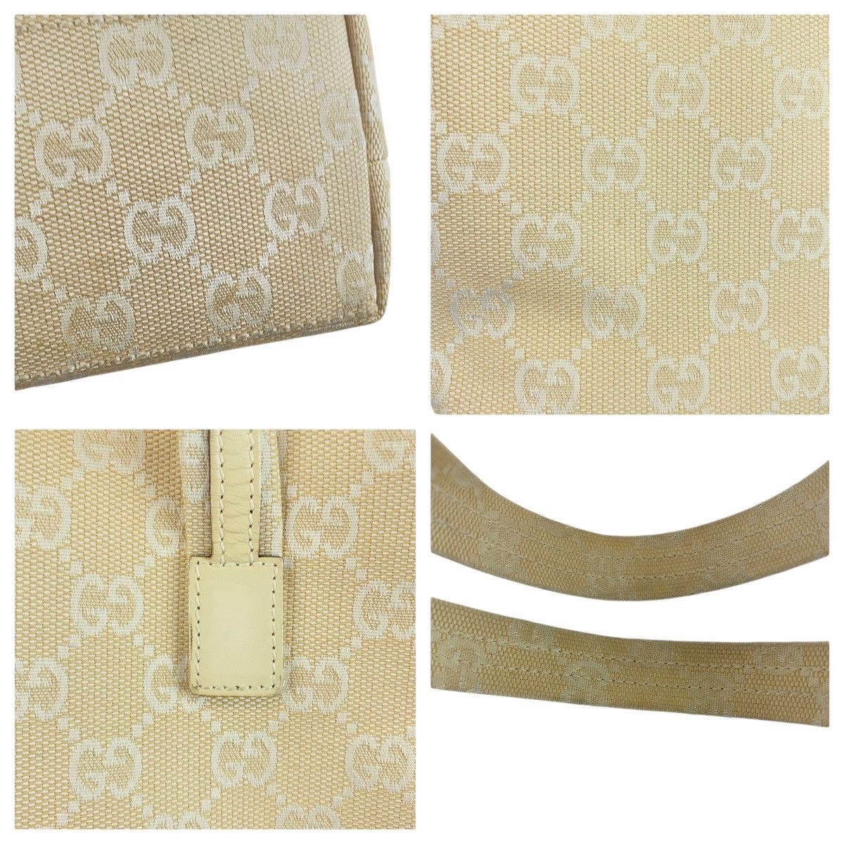 Gucci Gucci Gucci GG Canvas Leather Handbag Leather Tote Bag 002 1079 DUTY FREE for USA Size ONE SIZE - 6 Thumbnail