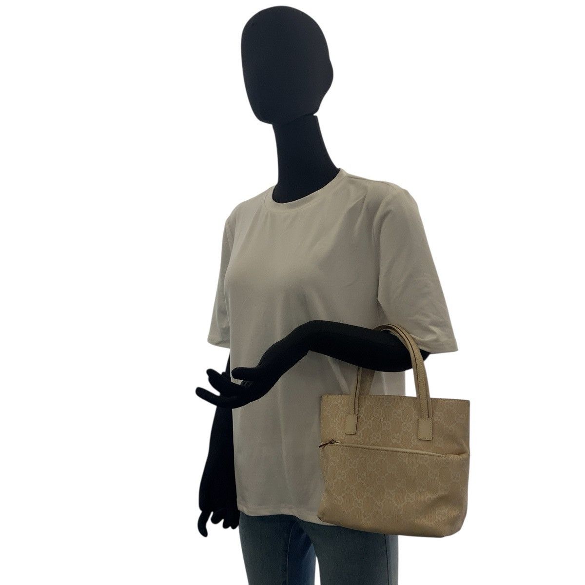 Gucci Gucci Gucci GG Canvas Leather Handbag Leather Tote Bag 002 1079 DUTY FREE for USA Size ONE SIZE - 7 Thumbnail