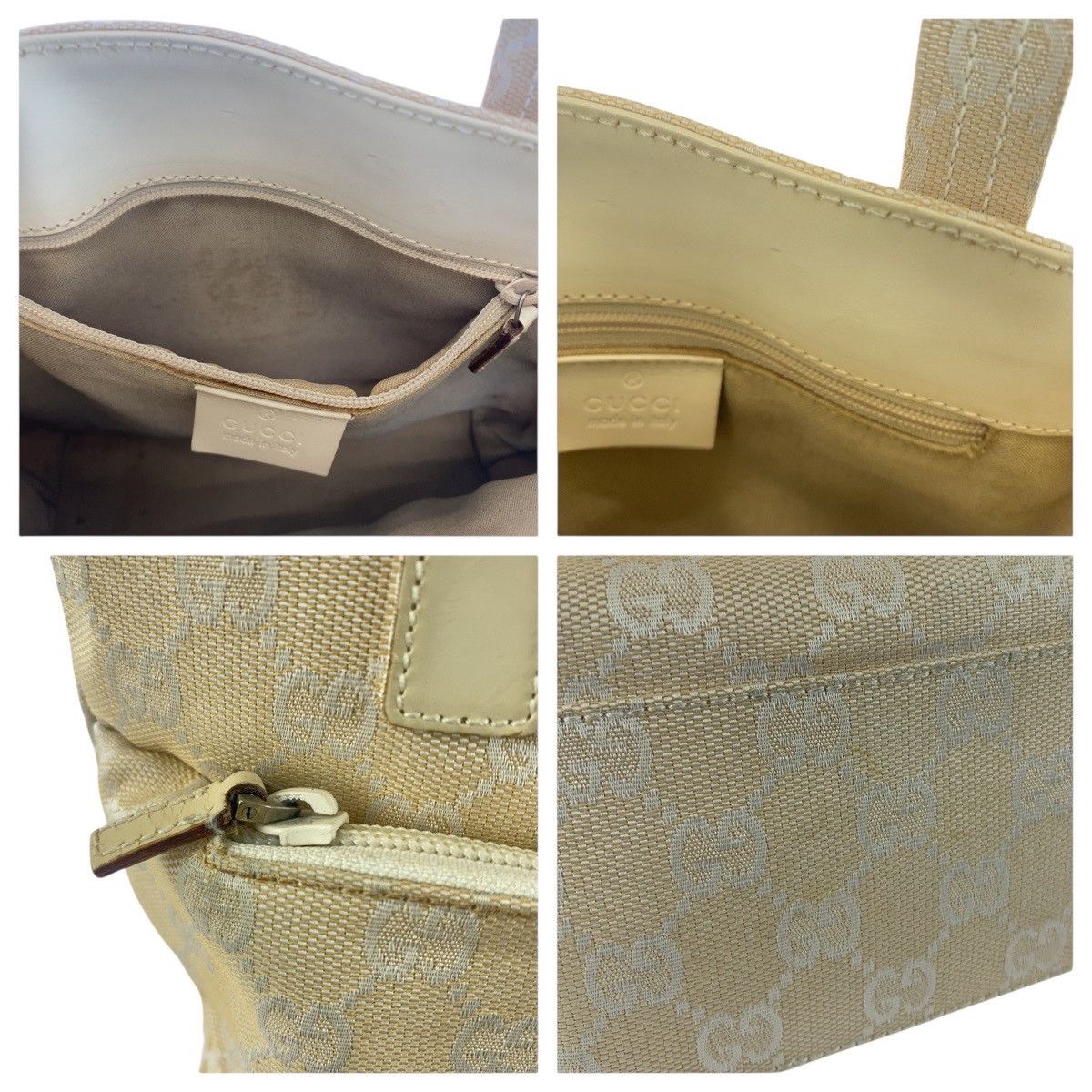 Gucci Gucci Gucci GG Canvas Leather Handbag Leather Tote Bag 002 1079 DUTY FREE for USA Size ONE SIZE - 5 Thumbnail