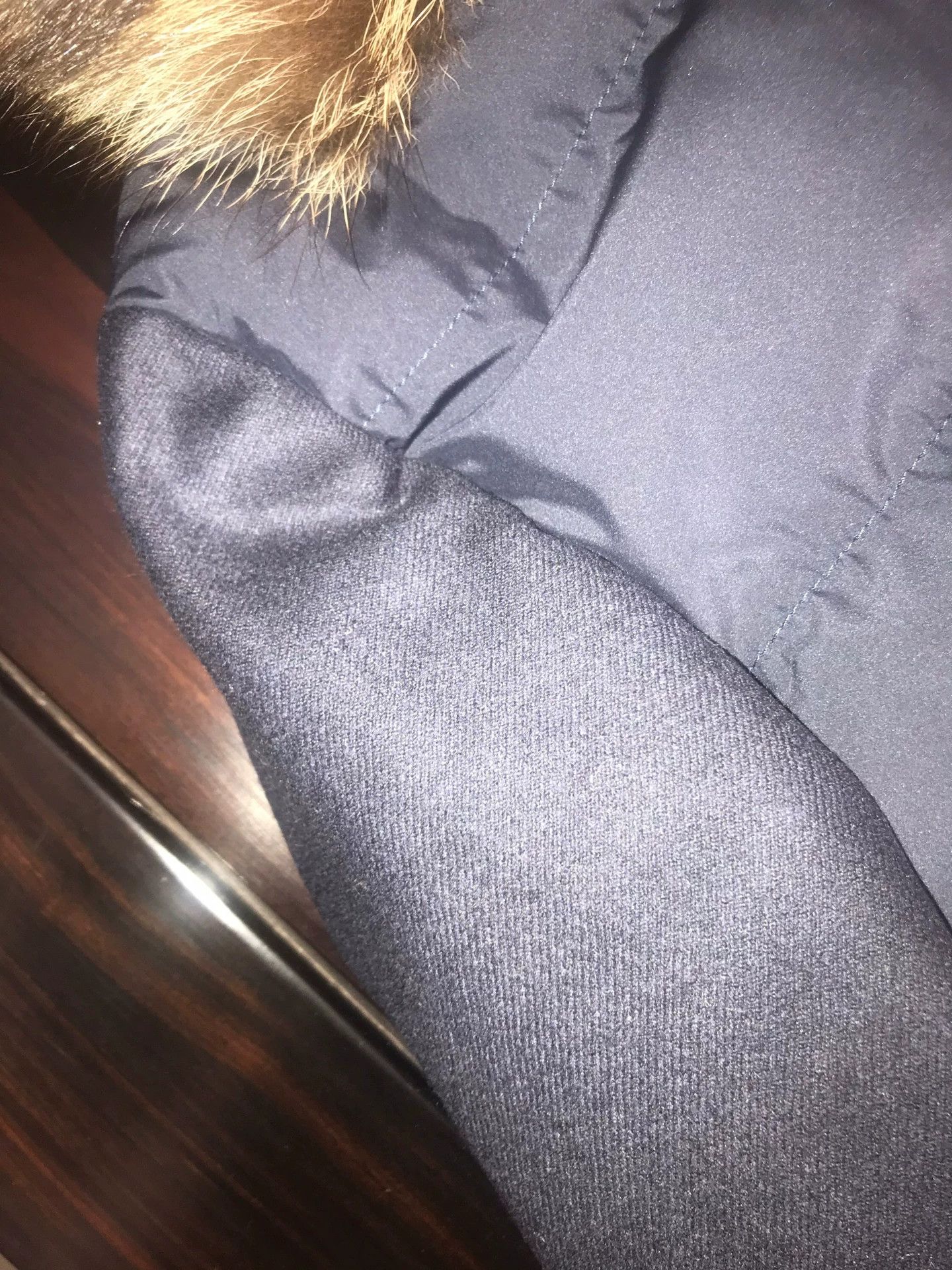 Japanese Brand navy down jacket with raccoon fur hood Size US M / EU 48-50 / 2 - 4 Thumbnail