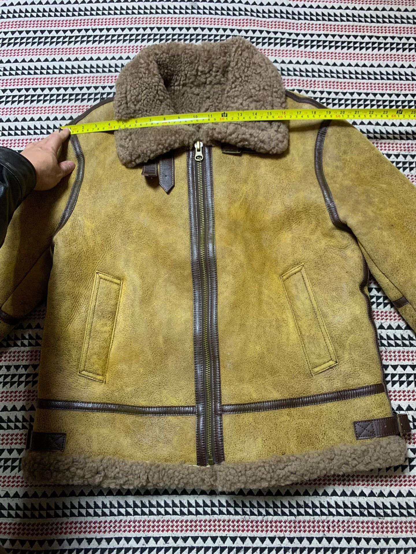 Vintage vintage kuzu deri shearling motorcycle jacket Size US S / EU 44-46 / 1 - 3 Thumbnail