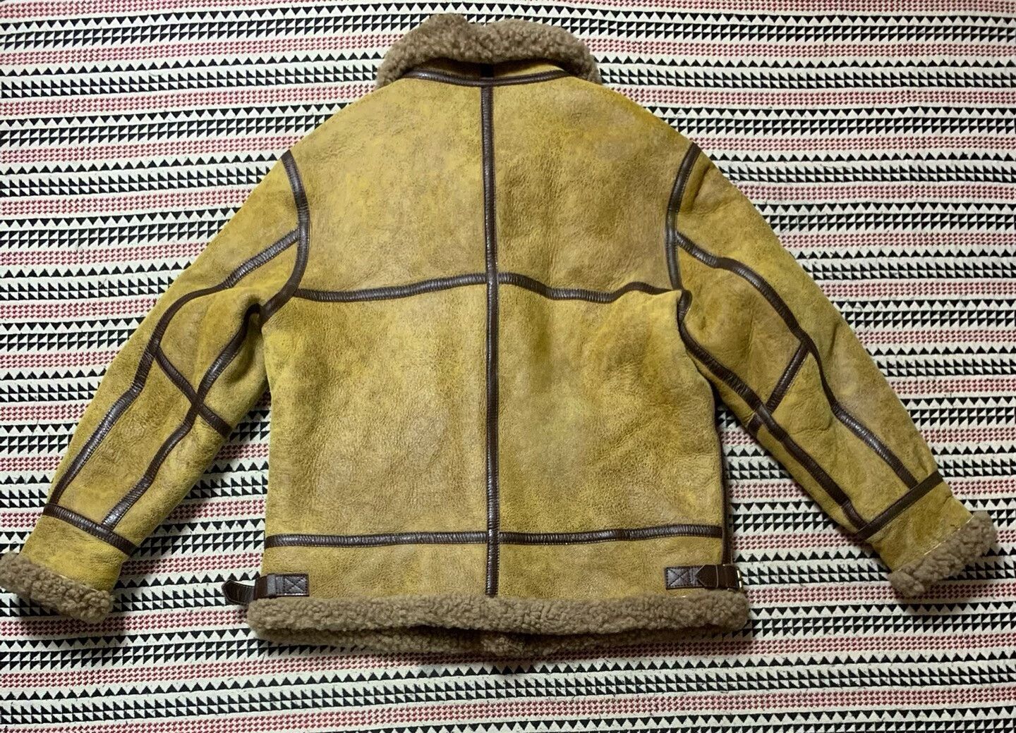 Vintage vintage kuzu deri shearling motorcycle jacket Size US S / EU 44-46 / 1 - 2 Thumbnail
