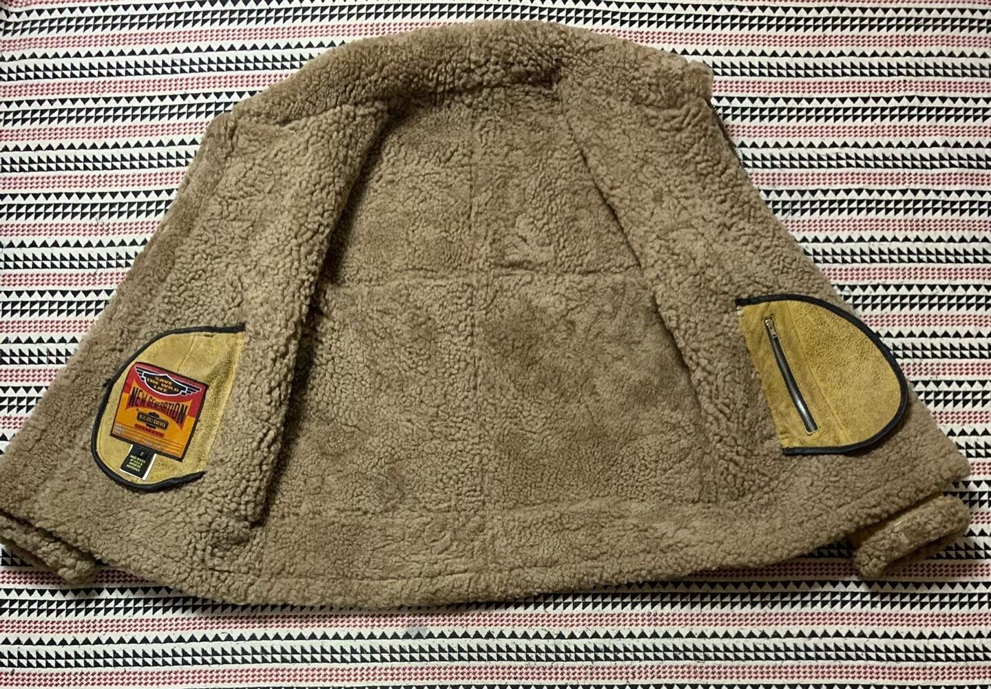 Vintage vintage kuzu deri shearling motorcycle jacket Size US S / EU 44-46 / 1 - 7 Thumbnail