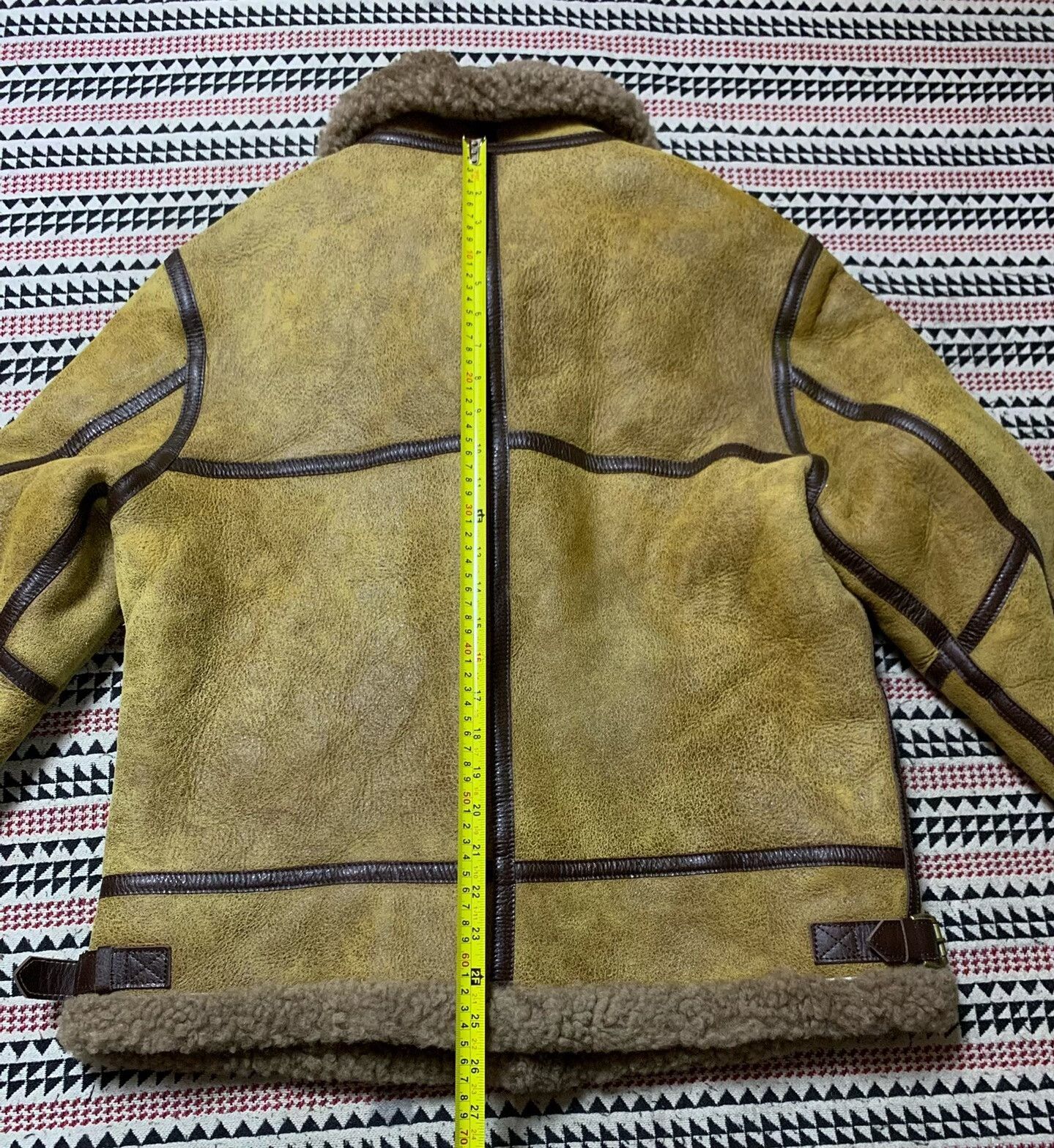 Vintage vintage kuzu deri shearling motorcycle jacket Size US S / EU 44-46 / 1 - 6 Thumbnail