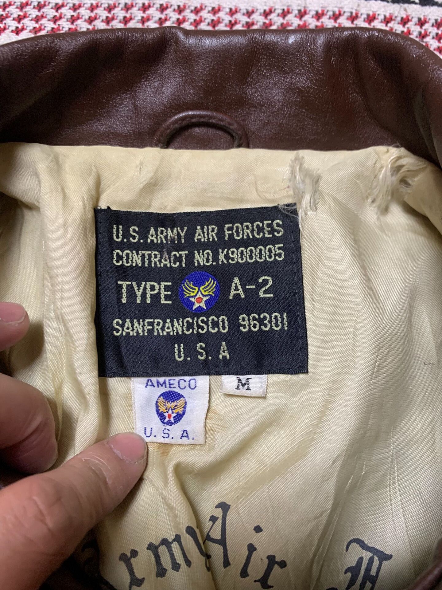 Vintage vintage ameco a-2 military leather jacket Size US M / EU 48-50 / 2 - 8 Thumbnail