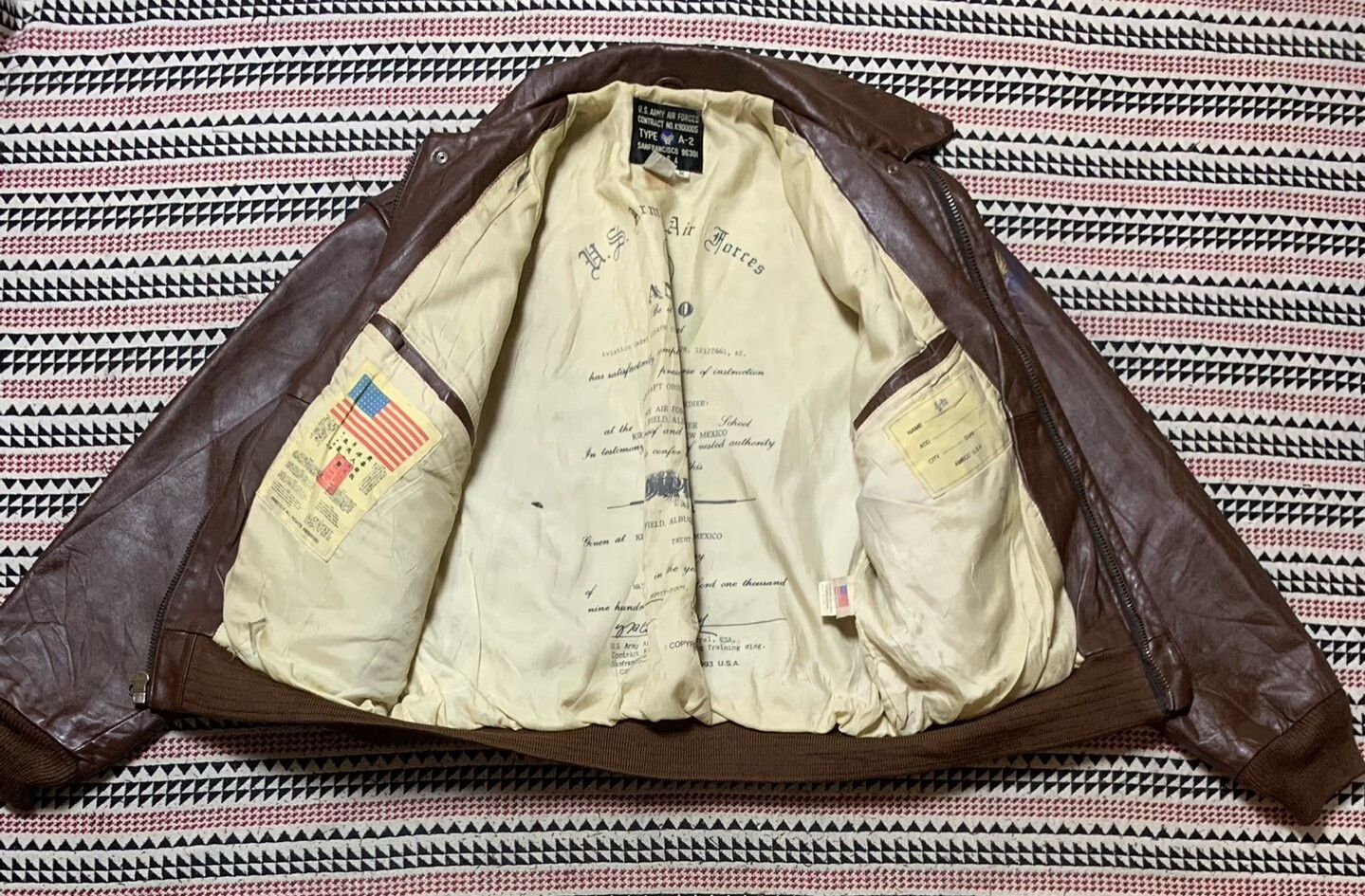Vintage vintage ameco a-2 military leather jacket Size US M / EU 48-50 / 2 - 7 Thumbnail