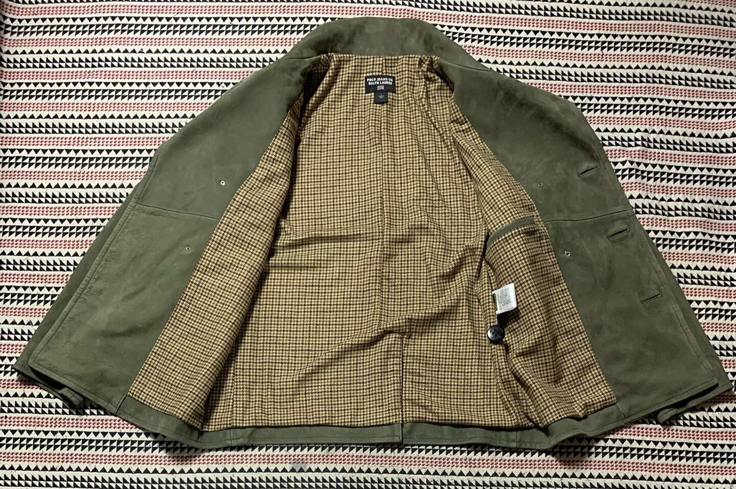 Vintage green peacoat jacket with wool lining Size US XL / EU 56 / 4 - 3 Thumbnail