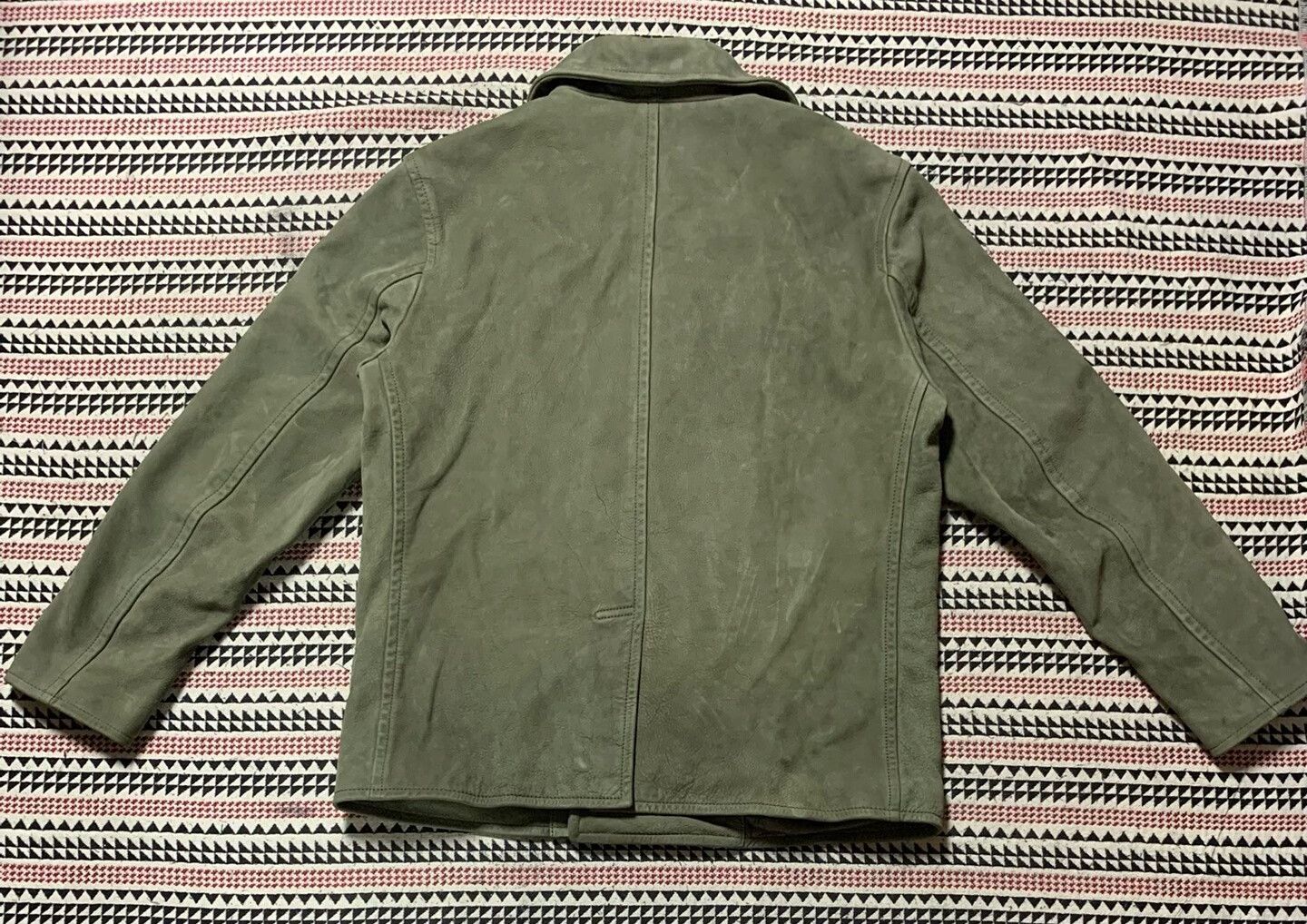 Vintage green peacoat jacket with wool lining Size US XL / EU 56 / 4 - 2 Thumbnail