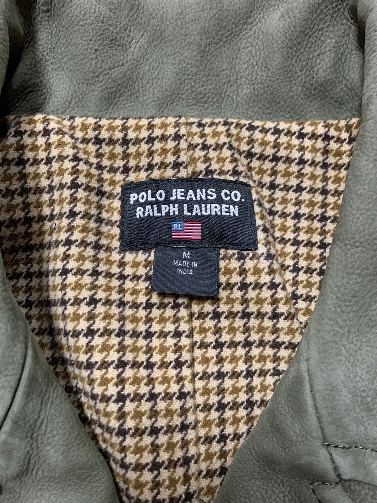 Vintage olive green leather double-breasted jacket Size US M / EU 48-50 / 2 - 4 Thumbnail