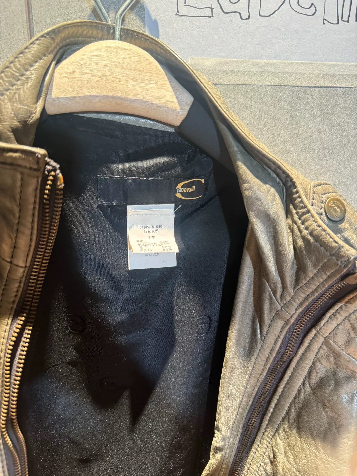 Vintage Just Cavalli Leather Jacket with Multiple Pockets Size US M / EU 48-50 / 2 - 3 Thumbnail