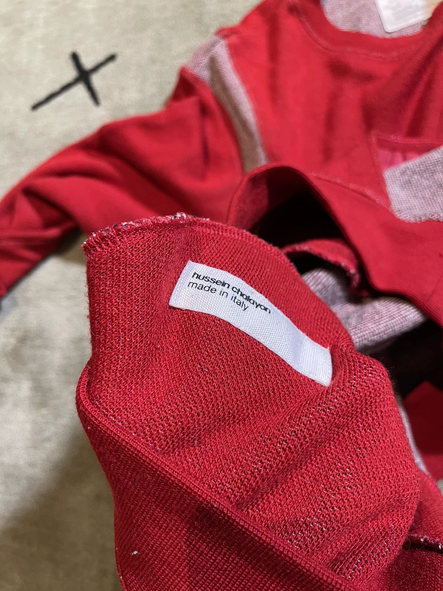 Vintage hussein chalayan red long-sleeve sweatshirt Size US M / EU 48-50 / 2 - 5 Thumbnail