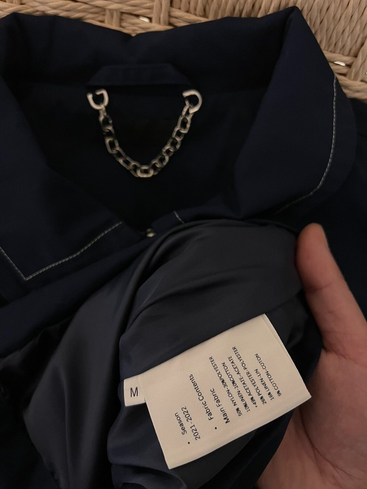 Vintage navy blue zip-up jacket with crossbody bag Size US M / EU 48-50 / 2 - 3 Thumbnail