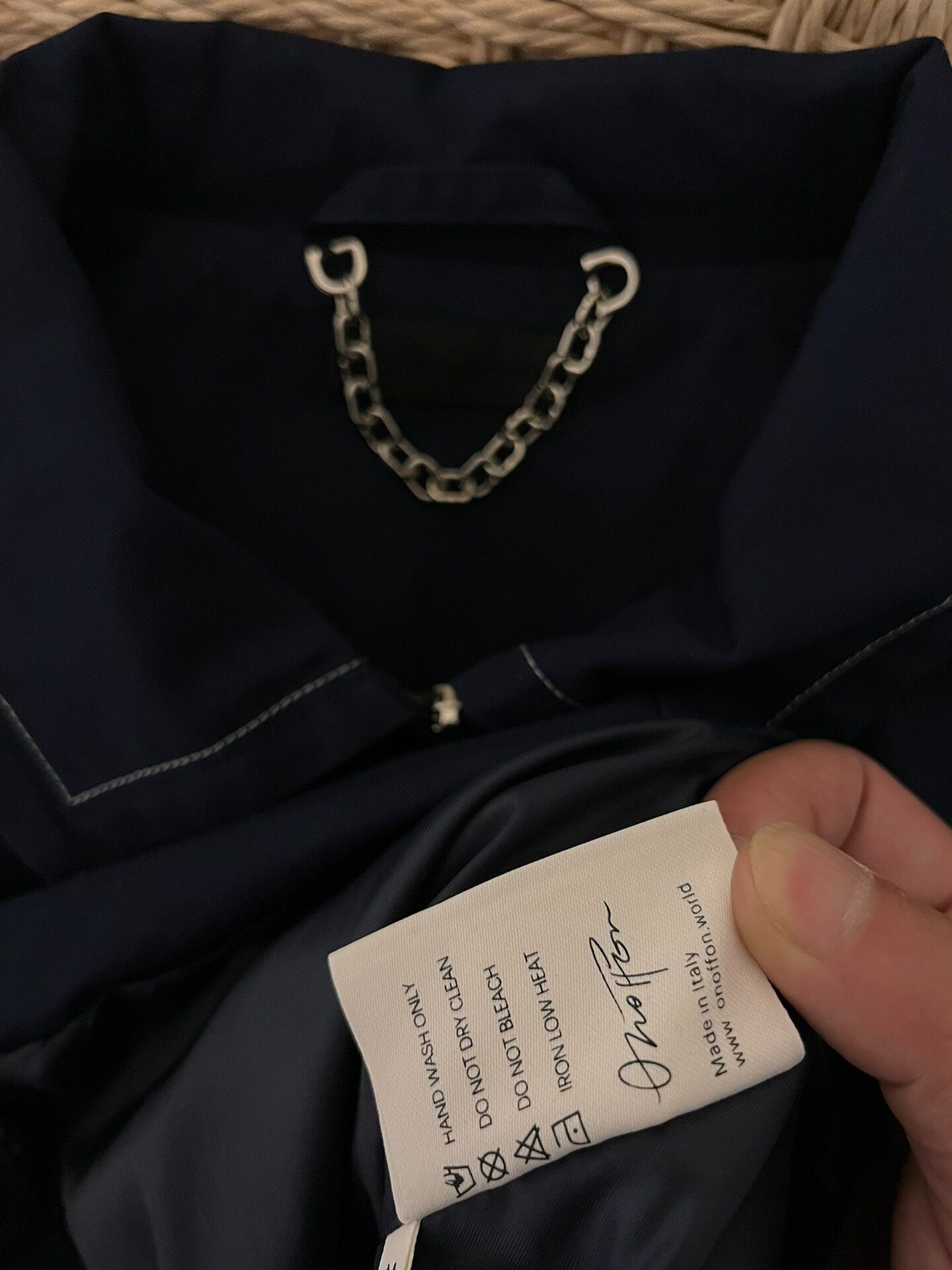 Vintage navy blue zip-up jacket with crossbody bag Size US M / EU 48-50 / 2 - 4 Thumbnail