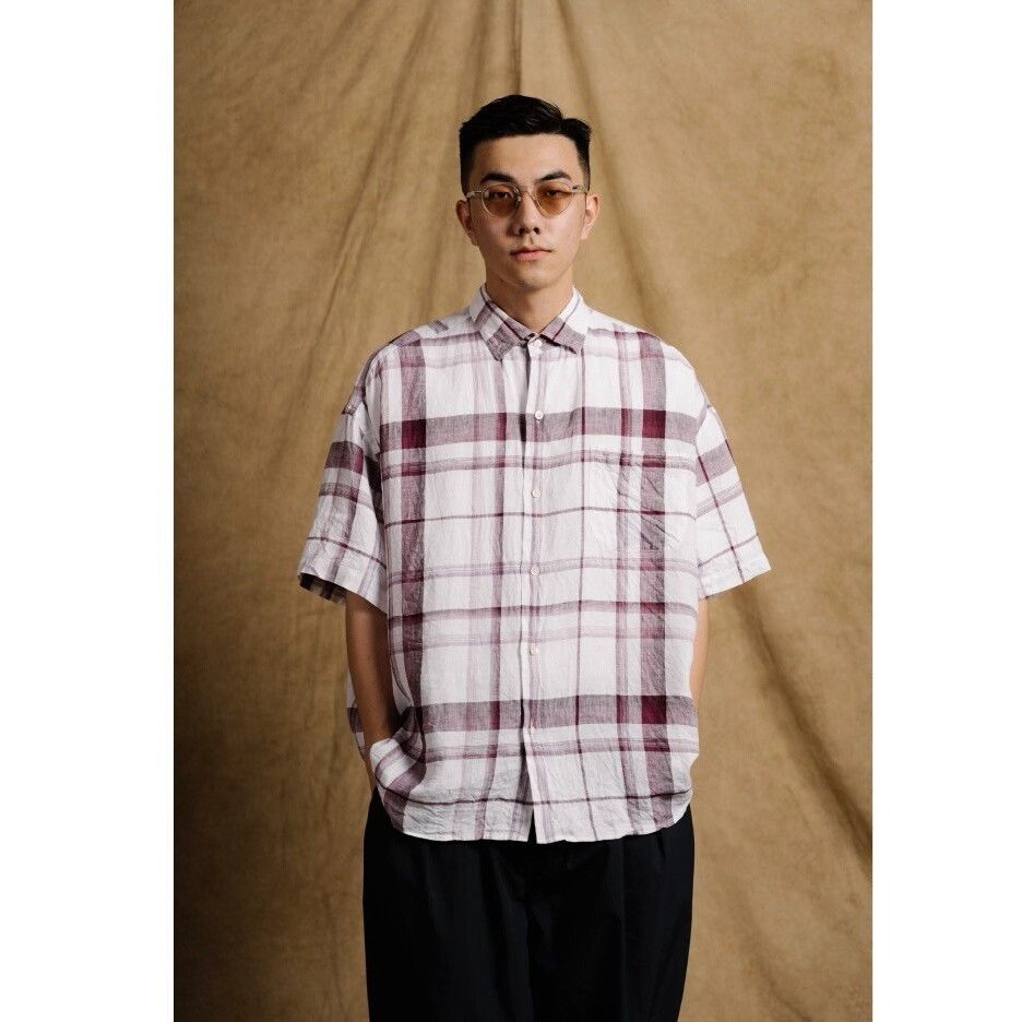 Japanese Brand Black Check Short Sleeve Shirt Size US L / EU 52-54 / 3 - 7 Thumbnail