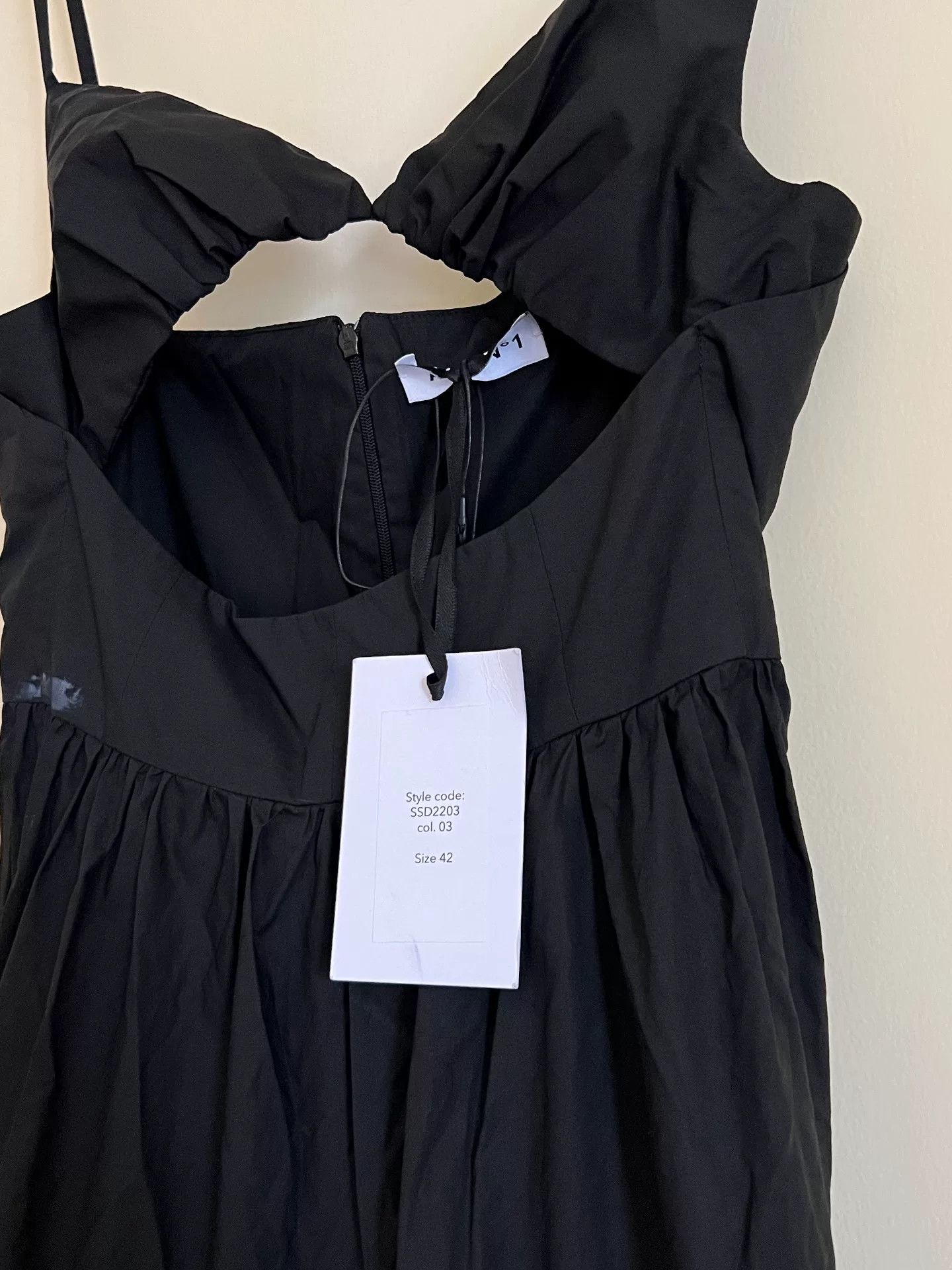 Japanese Brand Long Black Cotton Maxi Dress Size M / US 6-8 / IT 42-44 - 6 Thumbnail