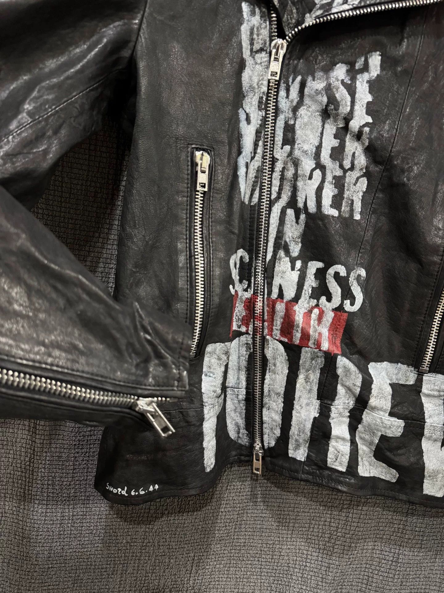 Japanese Brand Italian Rock Graphic Leather Jacket Size US M / EU 48-50 / 2 - 2 Thumbnail