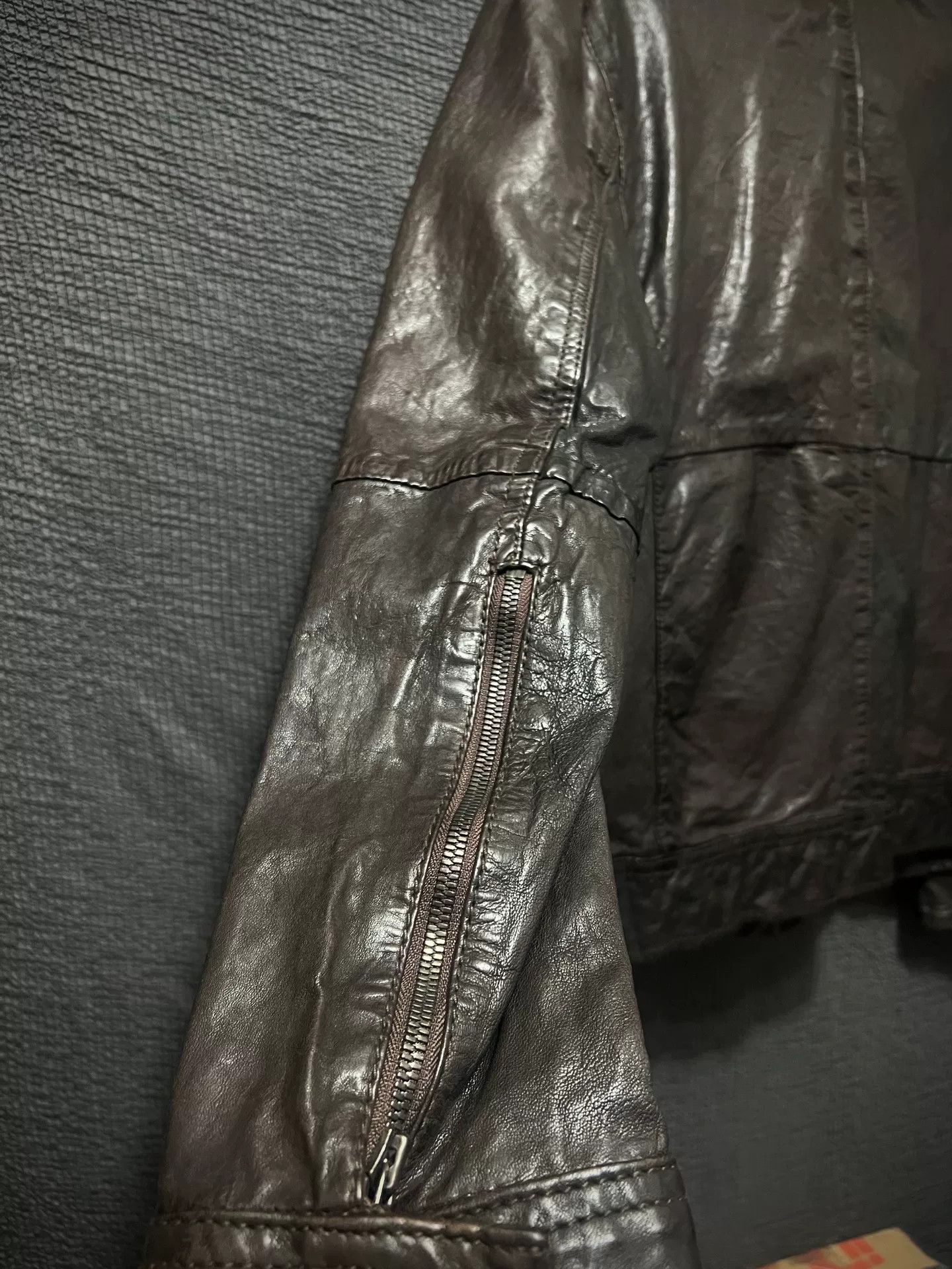 Japanese Brand Rare Cathy Jane M65 Brown Leather Jacket Size US L / EU 52-54 / 3 - 6 Thumbnail