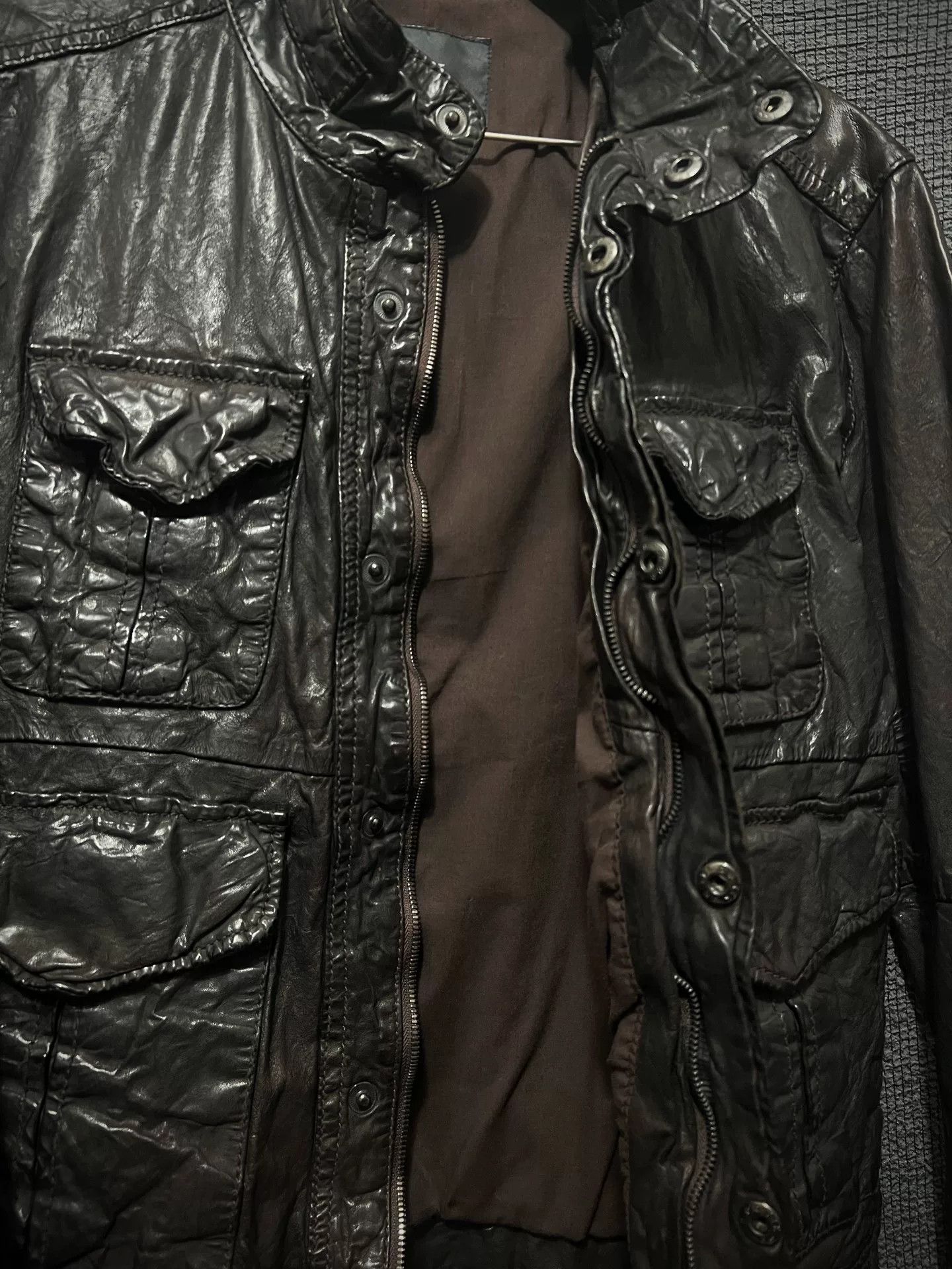 Japanese Brand Rare Cathy Jane M65 Brown Leather Jacket Size US L / EU 52-54 / 3 - 3 Thumbnail