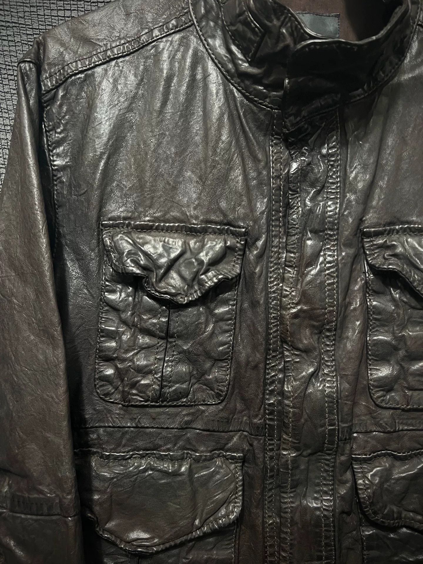 Japanese Brand Rare Cathy Jane M65 Brown Leather Jacket Size US L / EU 52-54 / 3 - 5 Thumbnail