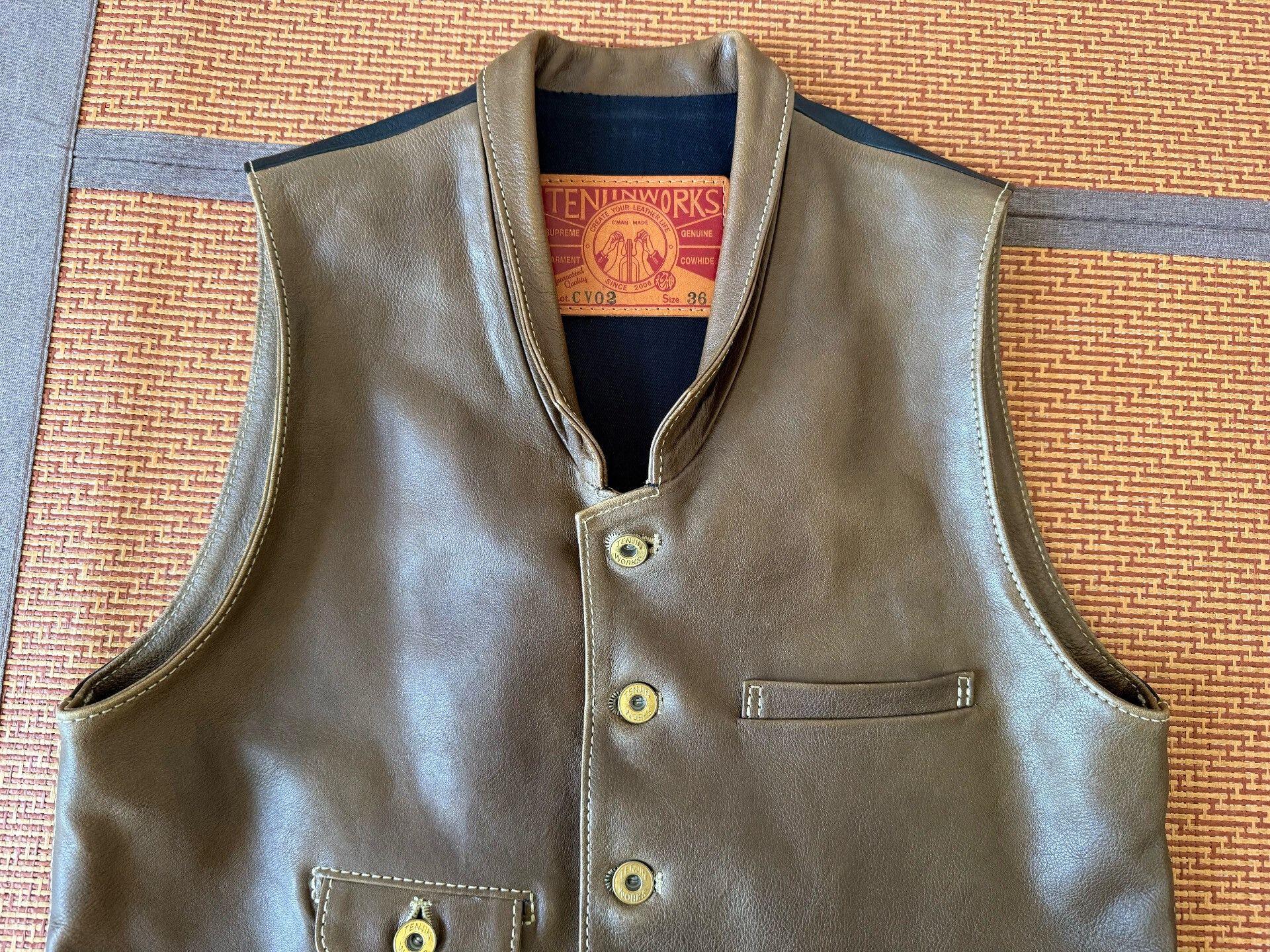 Japanese Brand Tenjin Works Men’s Vest 36 Size Size US M / EU 48-50 / 2 - 2 Thumbnail